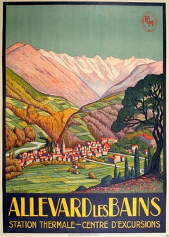 Original Vintage Allevard les Bains Poster by Jean Julien C1930