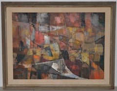 Jean Kalisch "Magic City" Original Abstract Collage with Oil c.1957