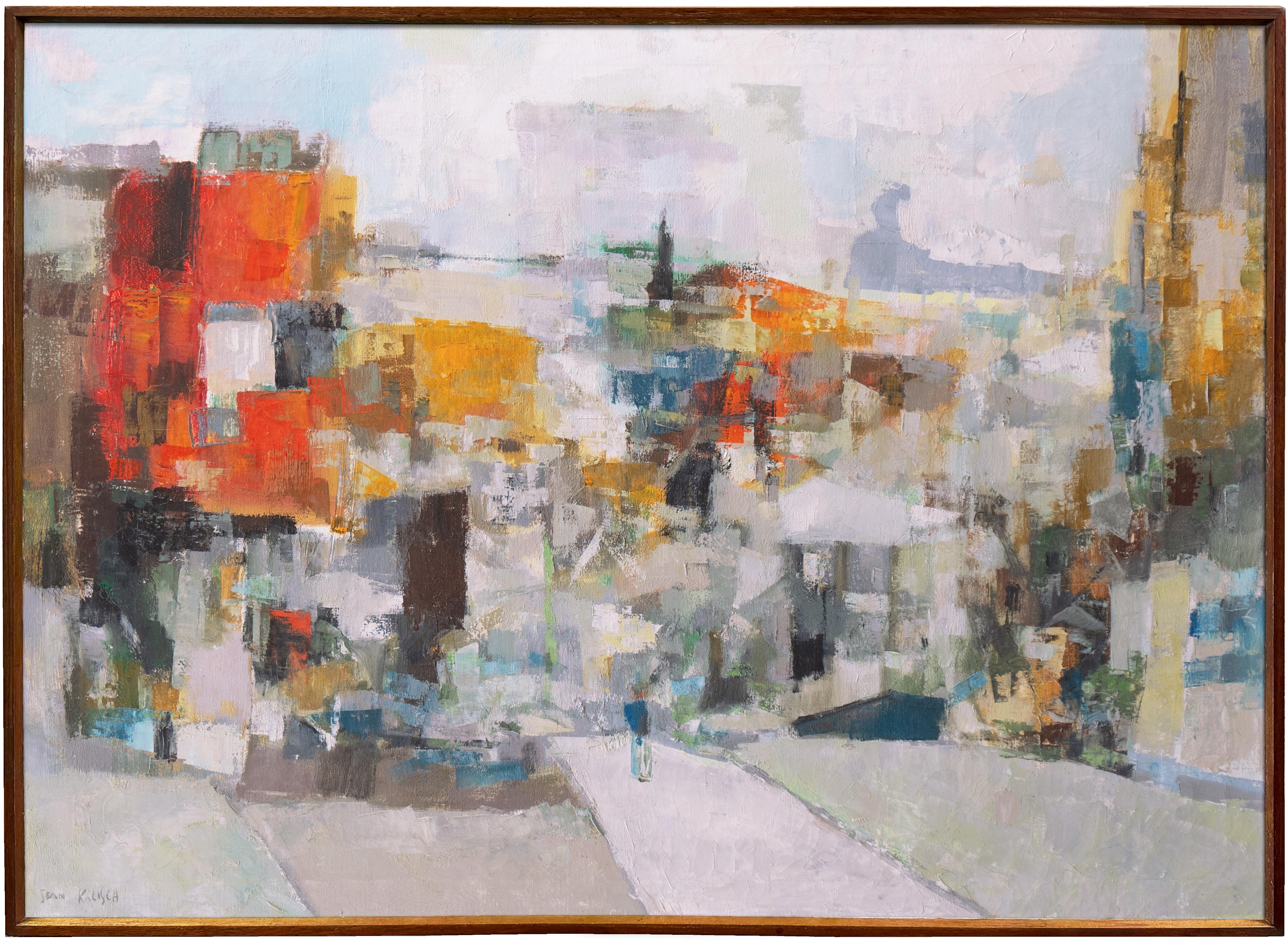 « City View », abstraction de la baie de San Francisco, artiste californienne, Tokyo - Painting de Jean Kalisch