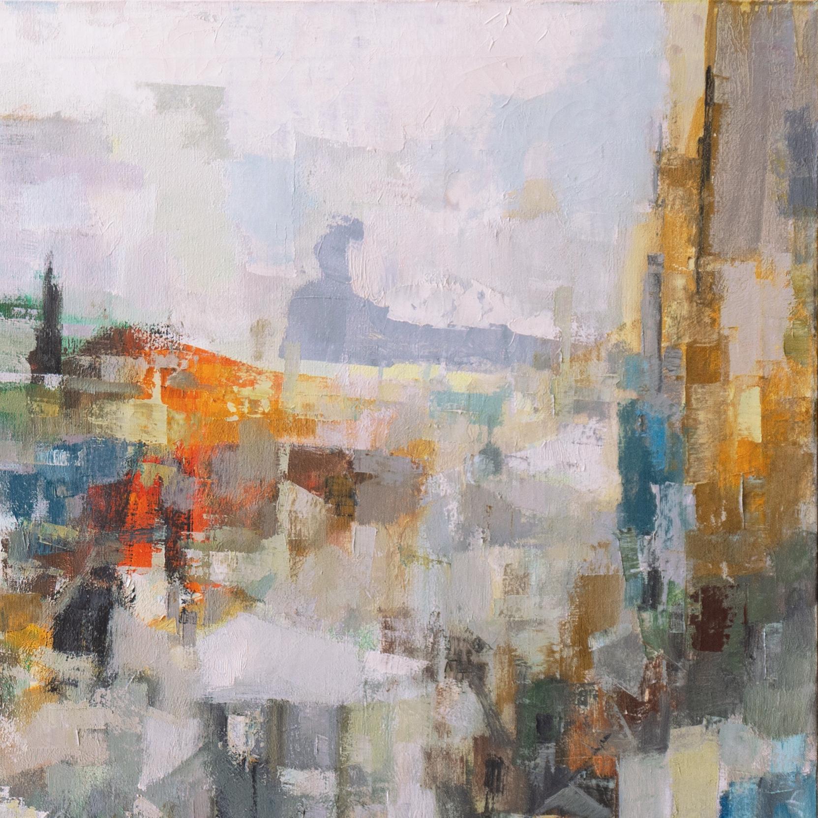 « City View », abstraction de la baie de San Francisco, artiste californienne, Tokyo en vente 1