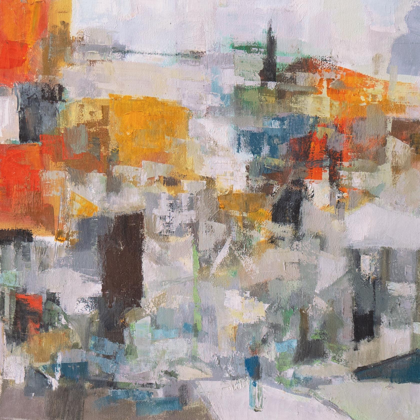 « City View », abstraction de la baie de San Francisco, artiste californienne, Tokyo en vente 3