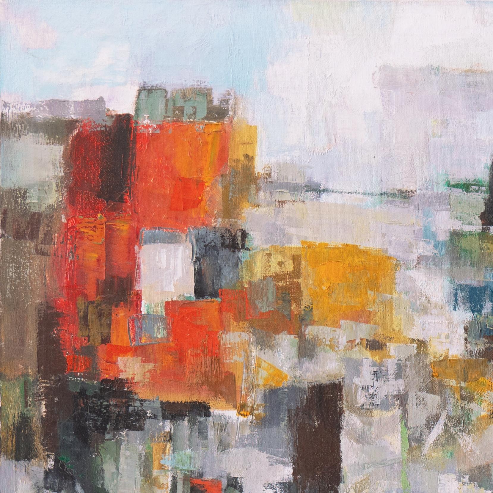 « City View », abstraction de la baie de San Francisco, artiste californienne, Tokyo en vente 5