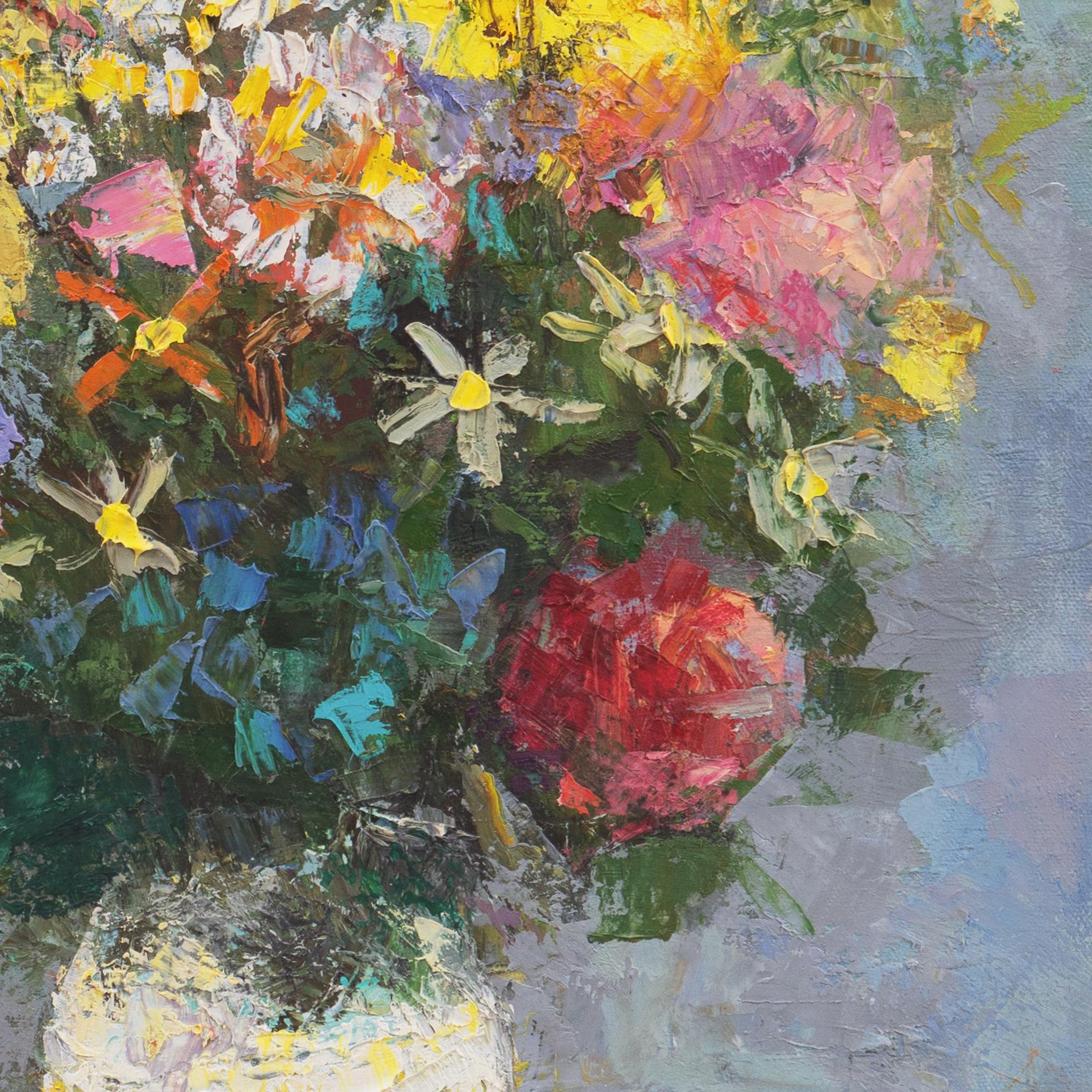 'Spring Bouquet', 1950's, San Francisco Bay Area, Woman artist, Tokyo, Japan  - Modern Painting by Jean Kalisch