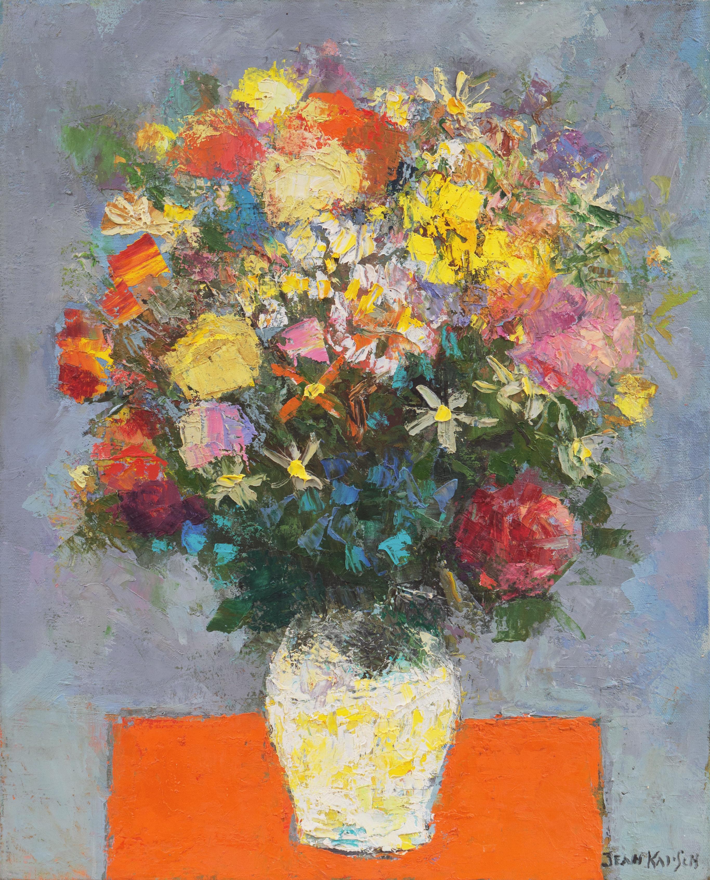 Jean Kalisch Still-Life Painting - 'Spring Bouquet', 1950's, San Francisco Bay Area, Woman artist, Tokyo, Japan 