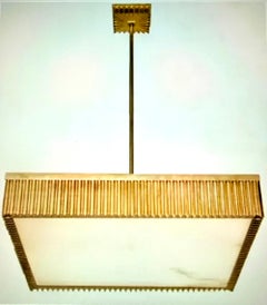 JEAN KARAJIAN Bronze & Alabaster Chandelier