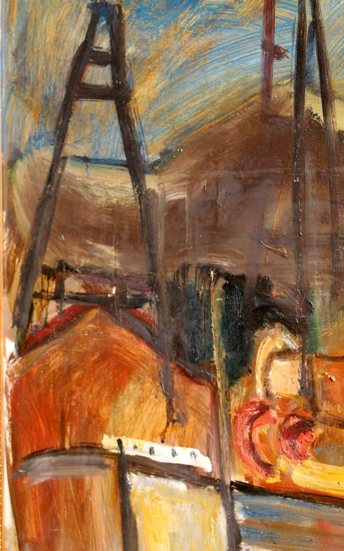 Description
Artistics : Jean Krille - peintre expressionniste
Suisse (1923- 1991)
Huile sur carton 
Dimensions de l'œuvre : 136 x 104 cm (53 1/2in. x 41in.)
Signé : au recto dans le coin inférieur droit 
