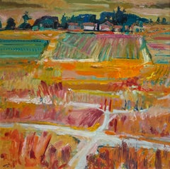 Landscape 101 by Jean Krille - Oil on masonite 100x100cm