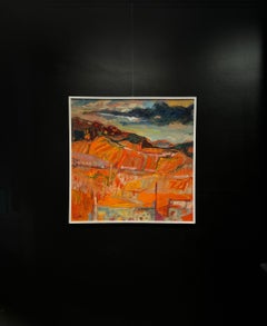 Paysage 102 de Jean Krille - Huile sur masonite 100x100cm