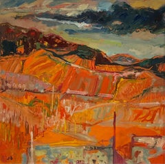 Paisaje 102 de Jean Krille - Óleo sobre masonita 100x100cm