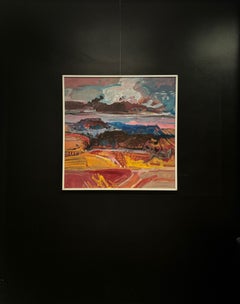 Paesaggio 103 di Jean Krille - Olio su masonite 100x100cm