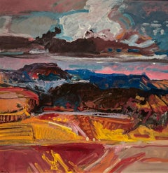 Paesaggio 103 di Jean Krille - Olio su masonite 100x100cm