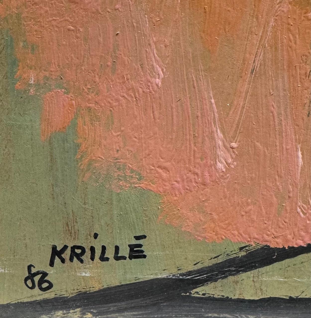 Paisaje 105 de Jean Krille - Óleo sobre masonita 100x100cm 2