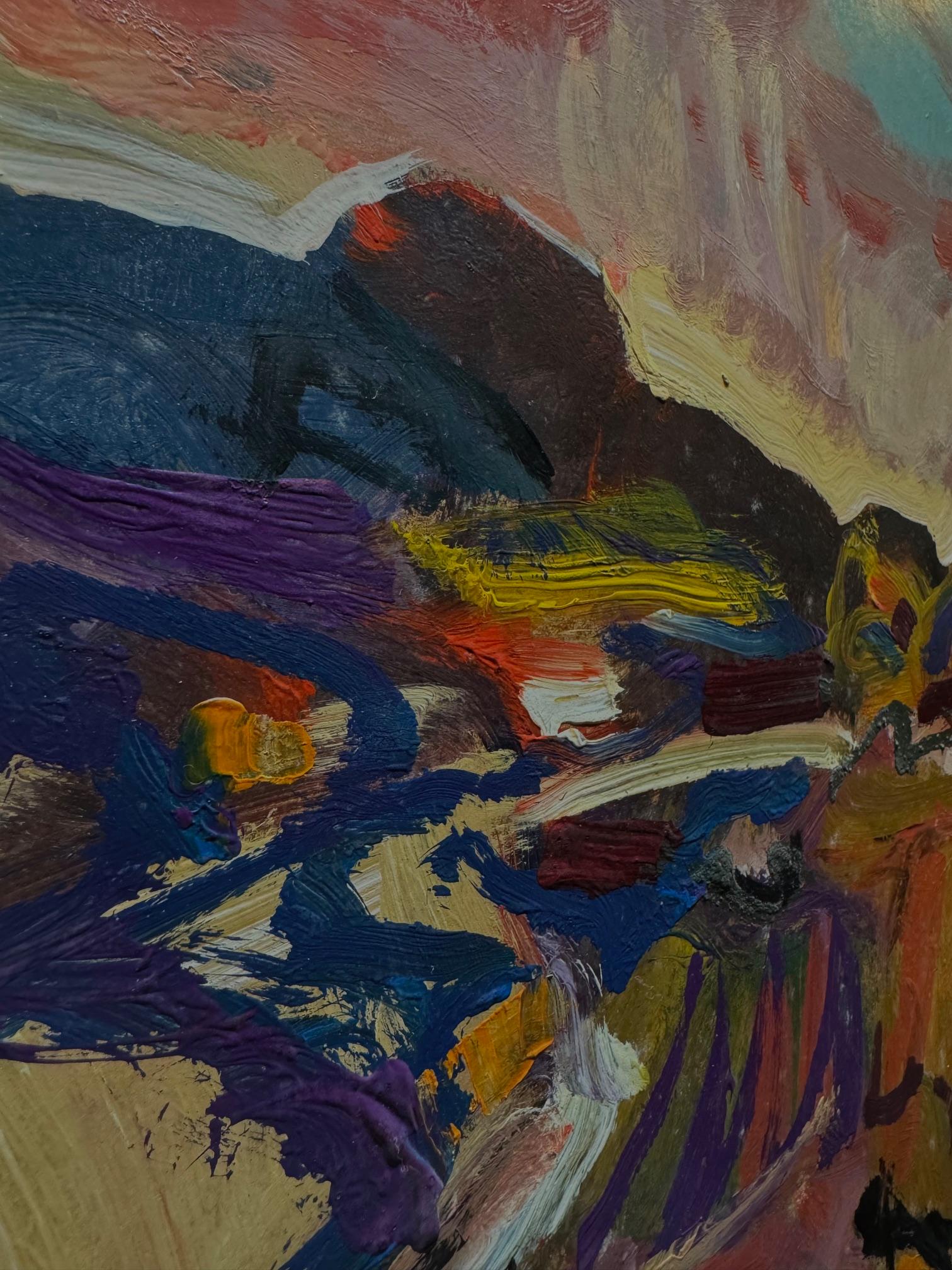 Paisaje 105 de Jean Krille - Óleo sobre masonita 100x100cm 3