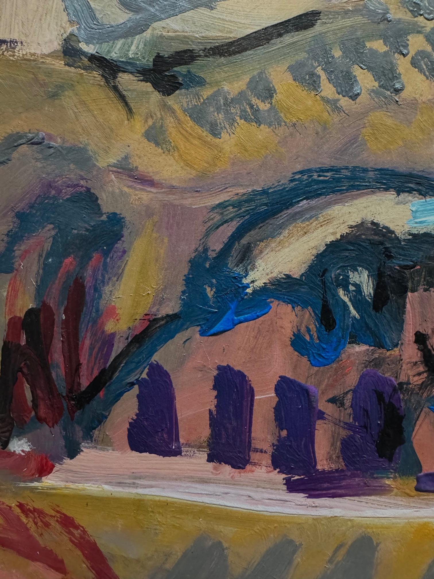 Paisaje 105 de Jean Krille - Óleo sobre masonita 100x100cm 4