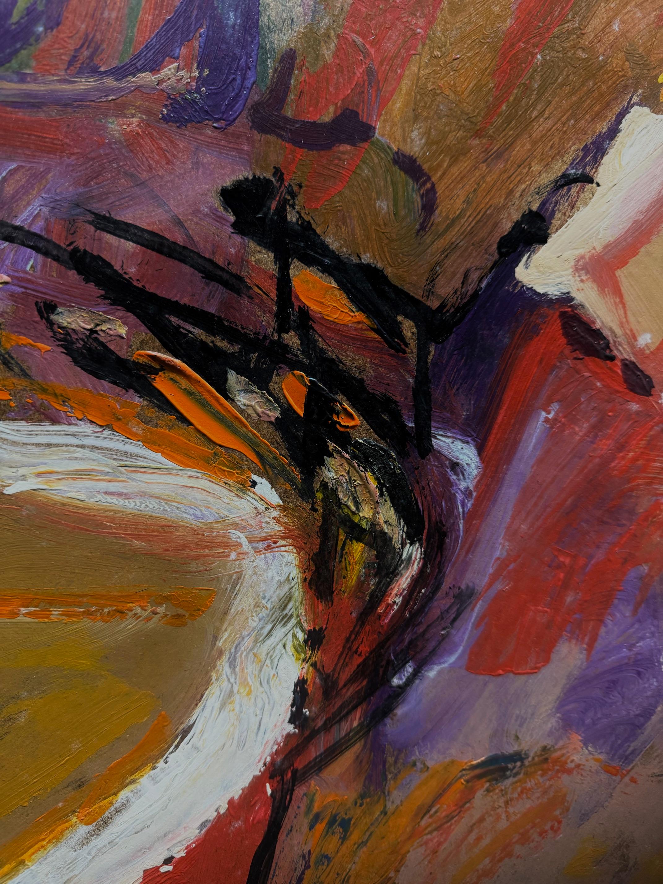Paisaje 105 de Jean Krille - Óleo sobre masonita 100x100cm 5