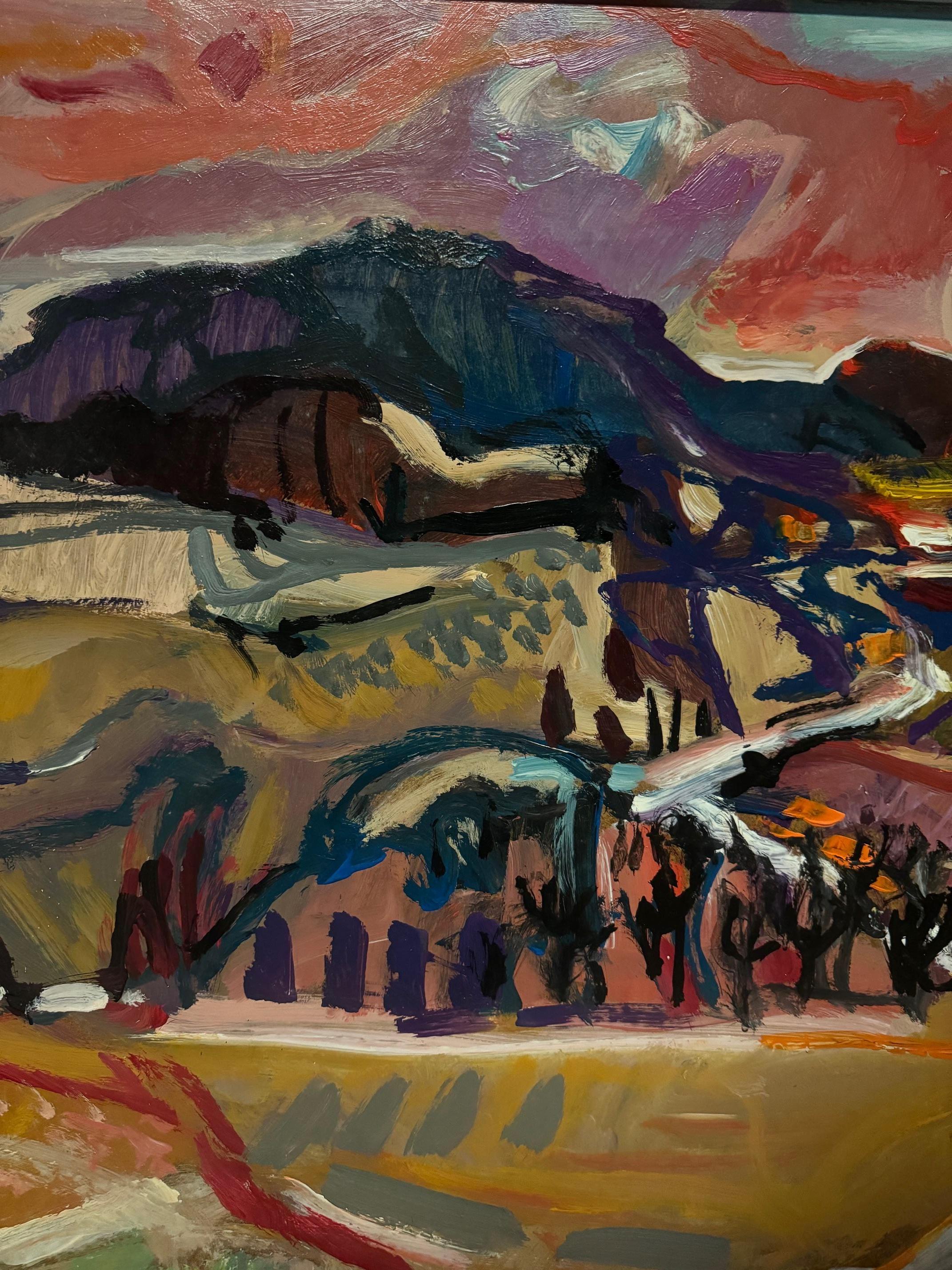 Paisaje 105 de Jean Krille - Óleo sobre masonita 100x100cm 7