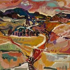 Paisaje 105 de Jean Krille - Óleo sobre masonita 100x100cm