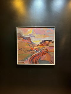 Landscape 107 by Jean Krille - Oil on masonite 100x100cm