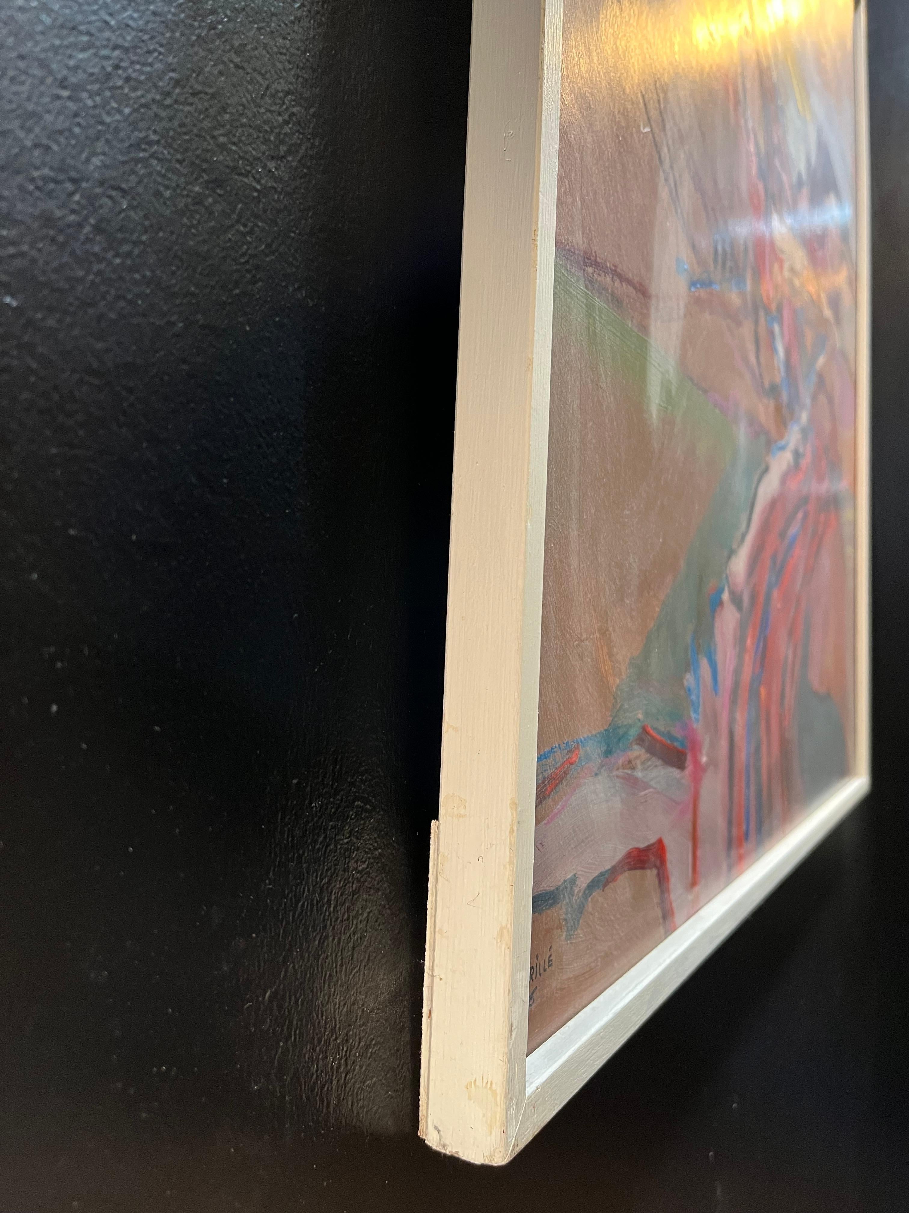 Paysage 107 par Jean Krille - Huile sur masonite 100x100cm en vente 8
