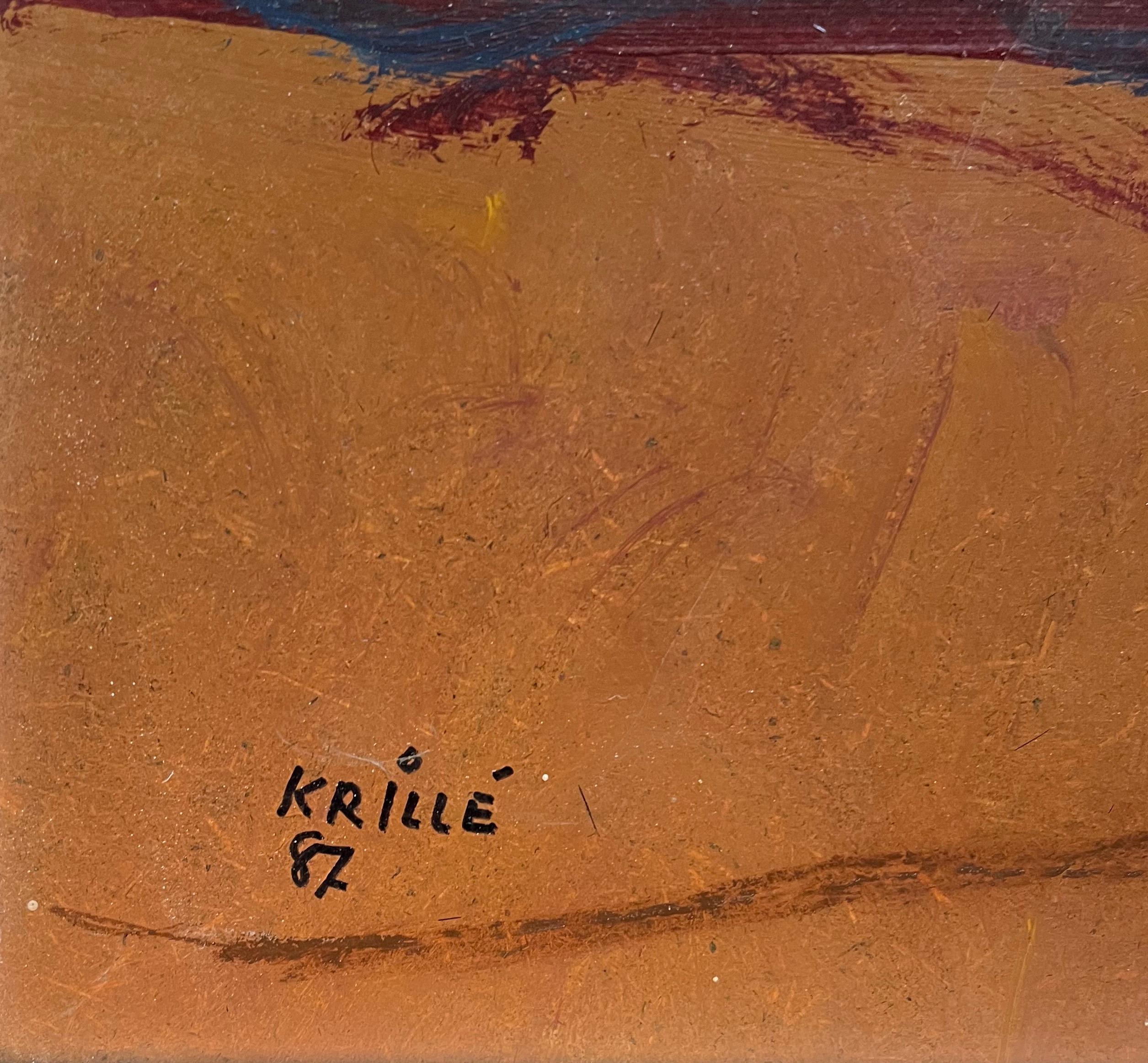 Landscape 108 by Jean Krille - Oil on masonite 100x100cm 2
