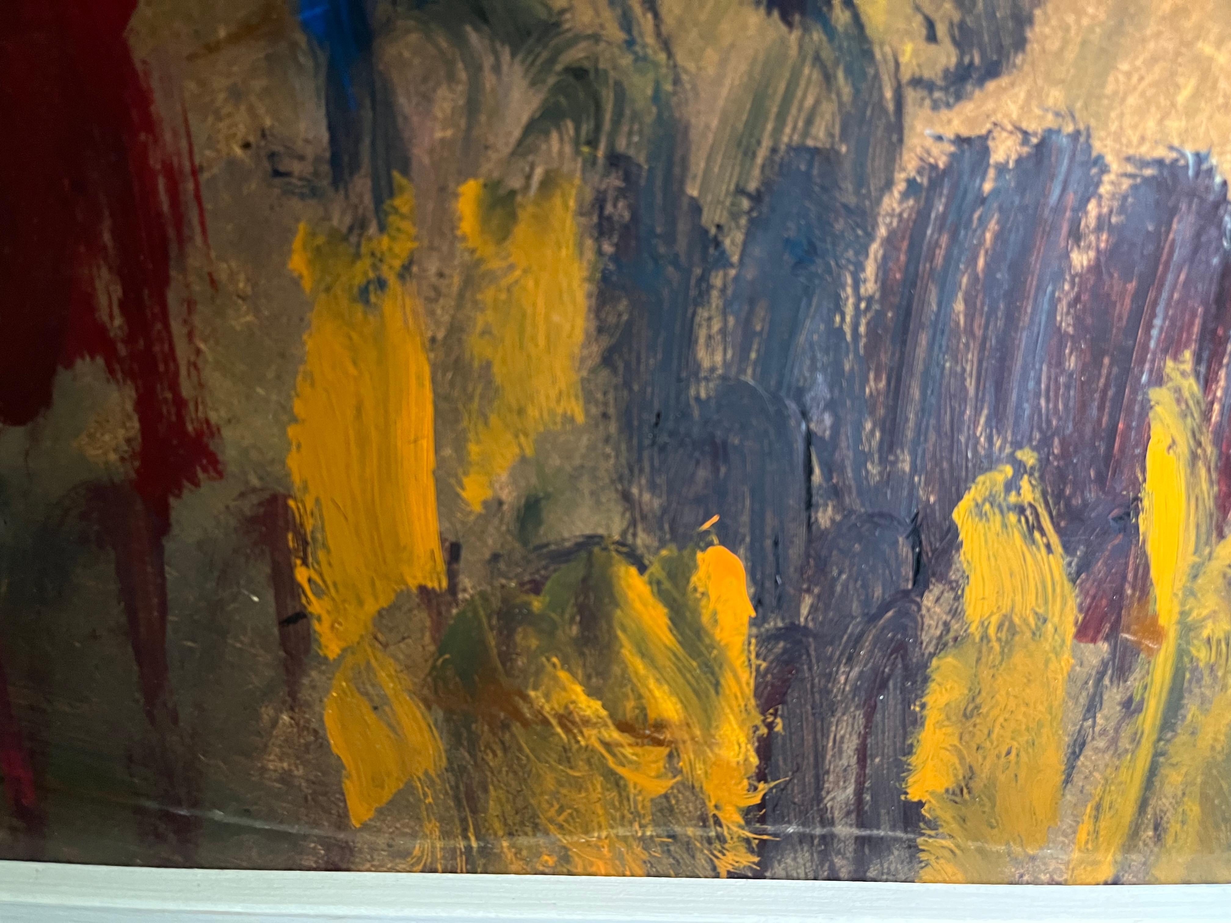 Landscape 108 by Jean Krille - Oil on masonite 100x100cm 4