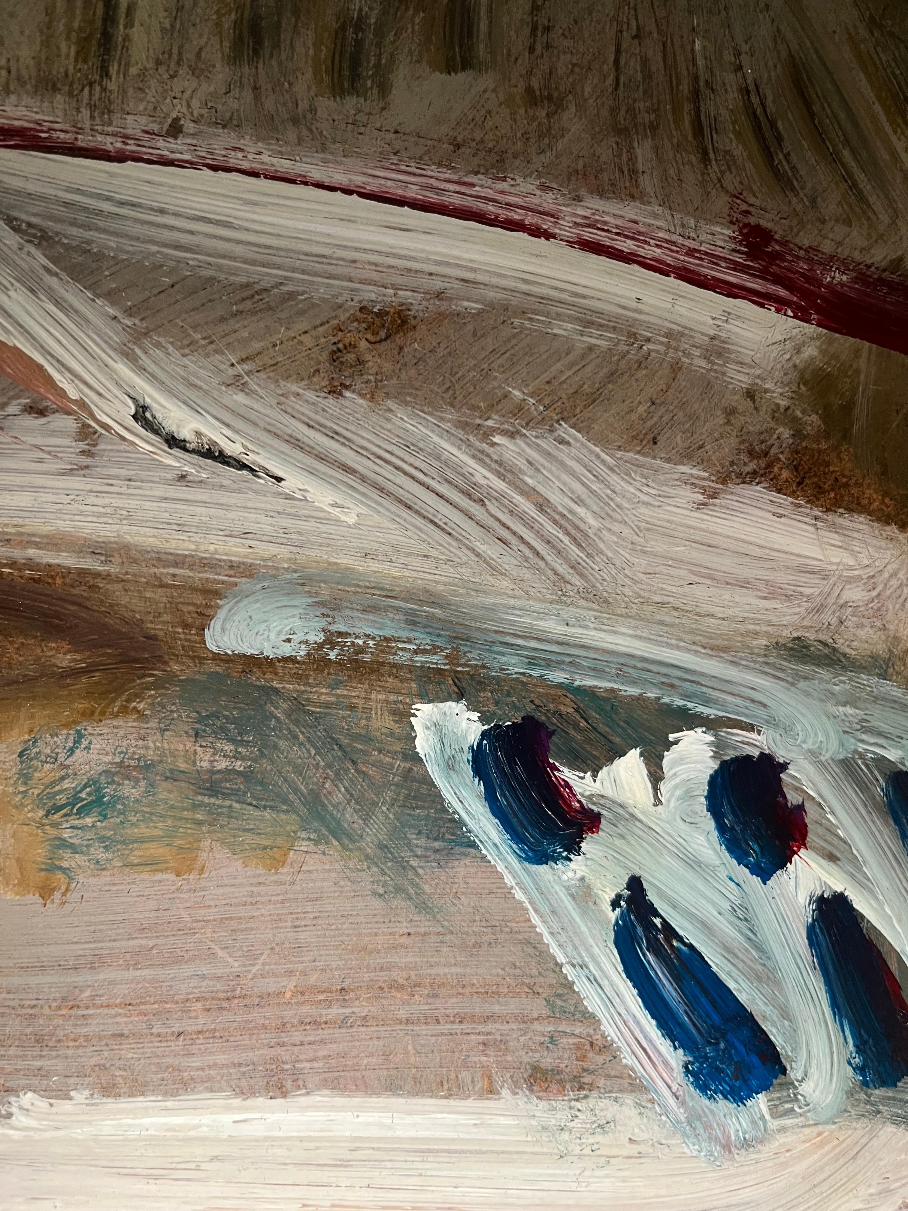 Landscape 108 by Jean Krille - Oil on masonite 100x100cm 6
