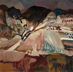 Landscape 108 by Jean Krille - Oil on masonite 100x100cm