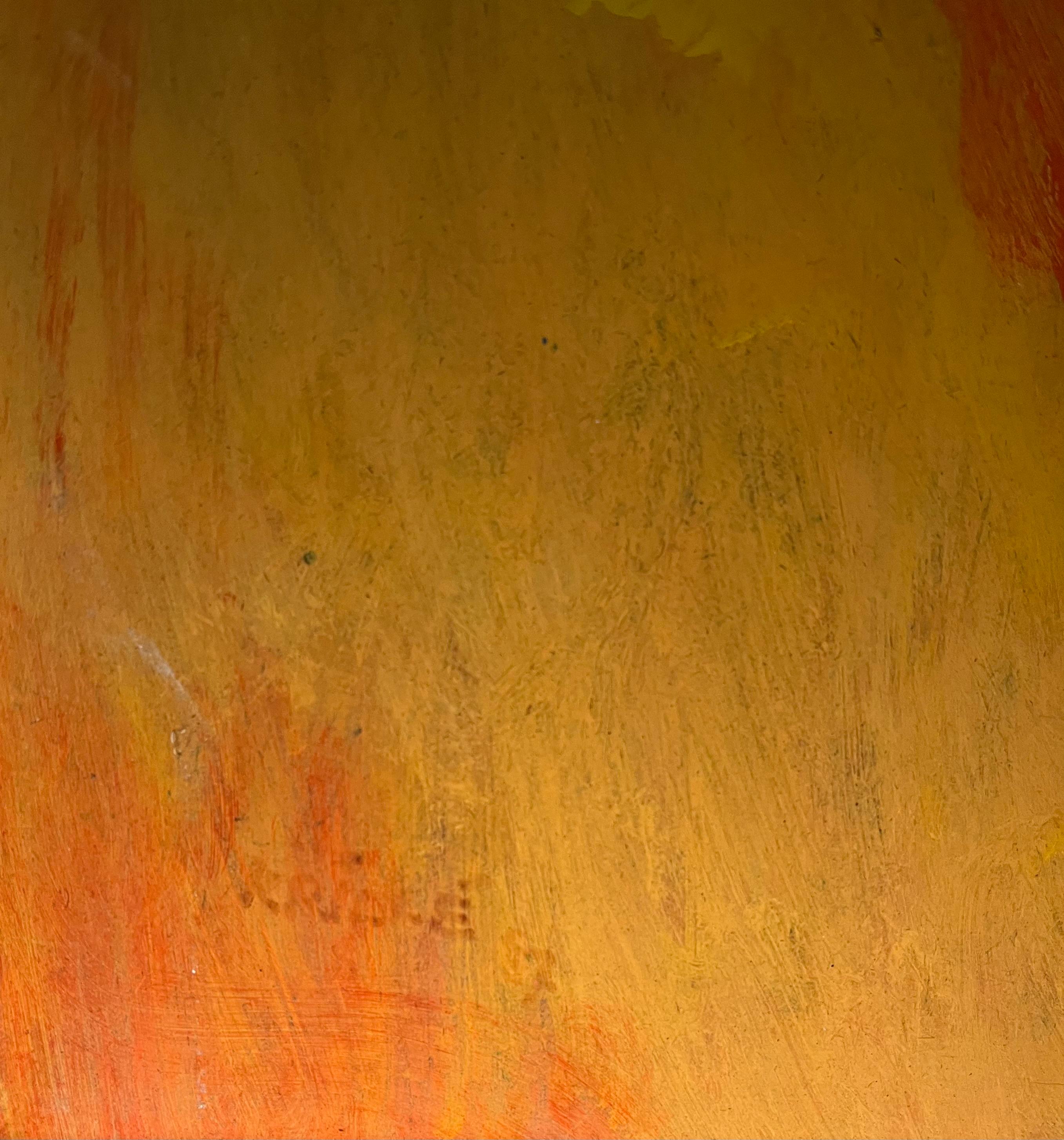 Landscape 109 by Jean Krille - Oil on masonite 100x100cm For Sale 3