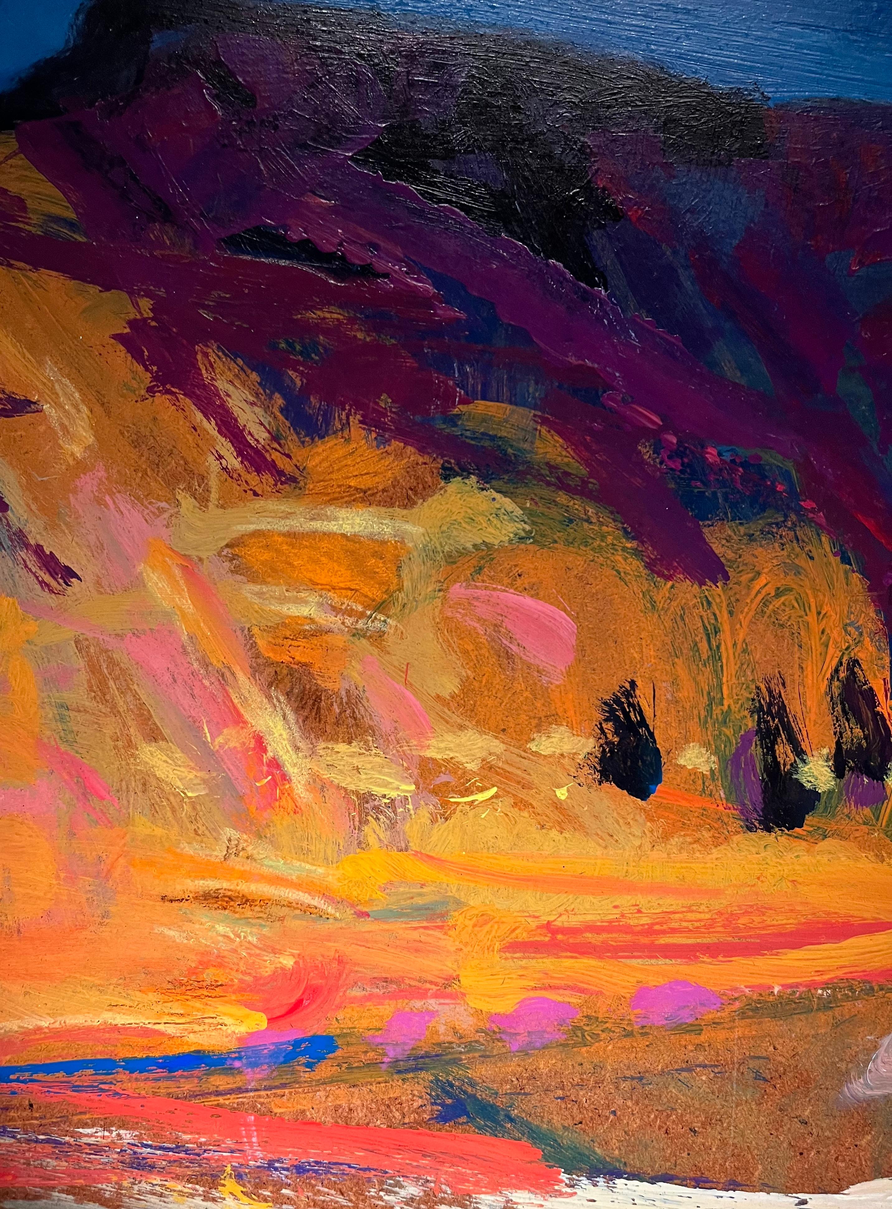 Landscape 109 by Jean Krille - Oil on masonite 100x100cm For Sale 6