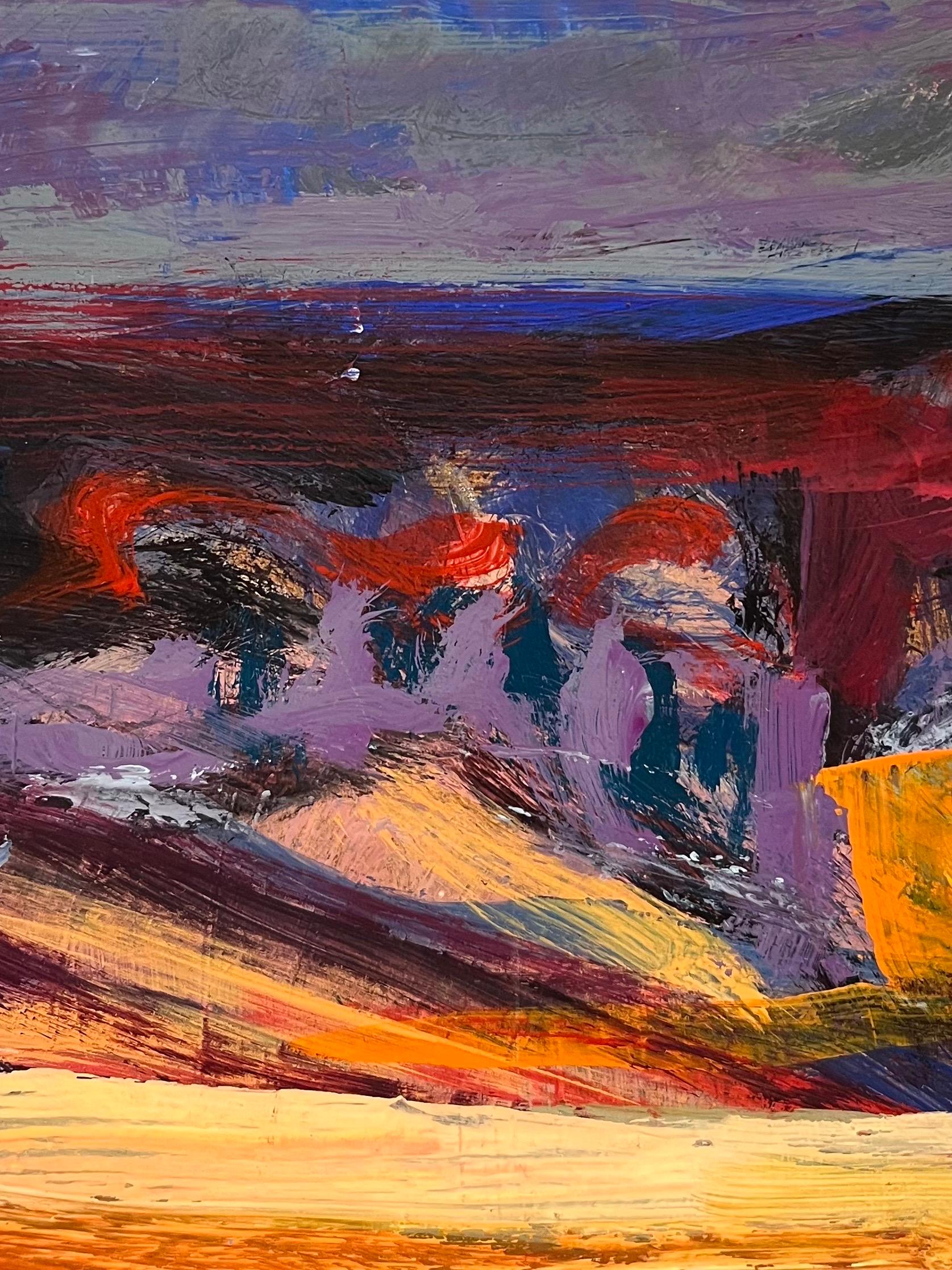 Landscape 111 by Jean Krille - Oil on masonite - 100x80cmm For Sale 7