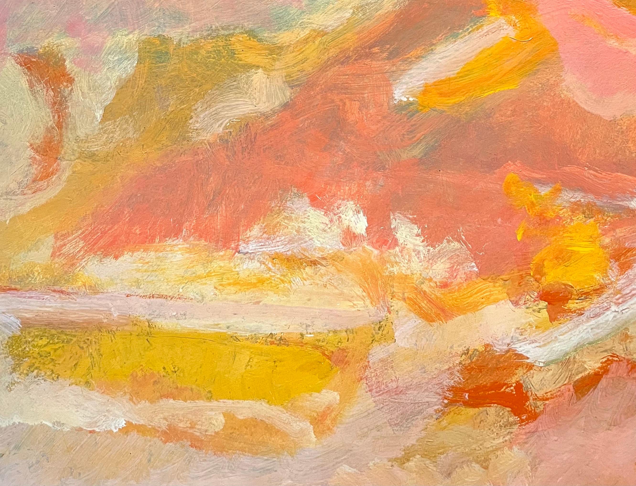 Paysage 112 de Jean Krille - Huile sur masonite 100x100cm en vente 5