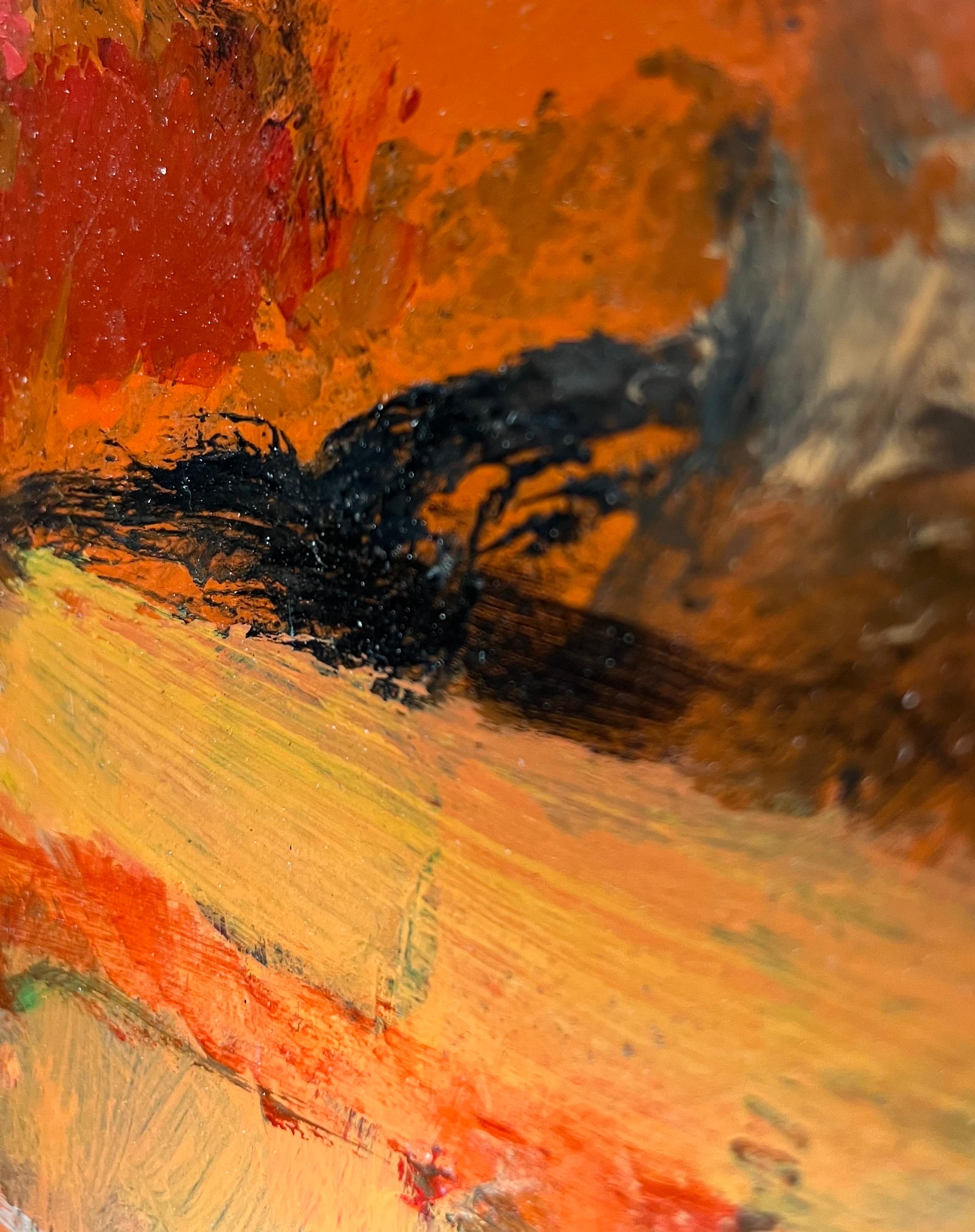 Paysage 112 de Jean Krille - Huile sur masonite 100x100cm en vente 7