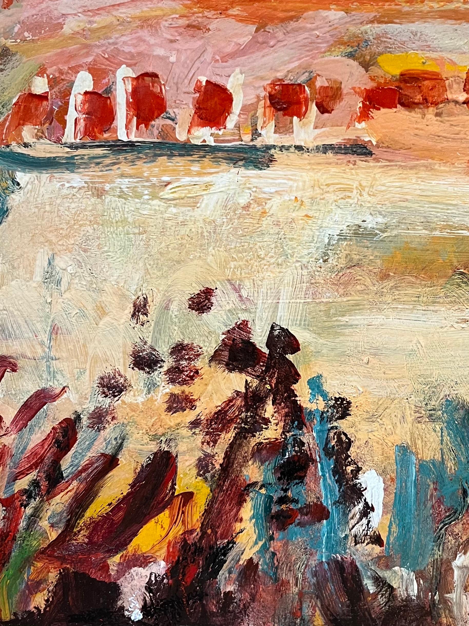 Paysage 112 de Jean Krille - Huile sur masonite 100x100cm en vente 8