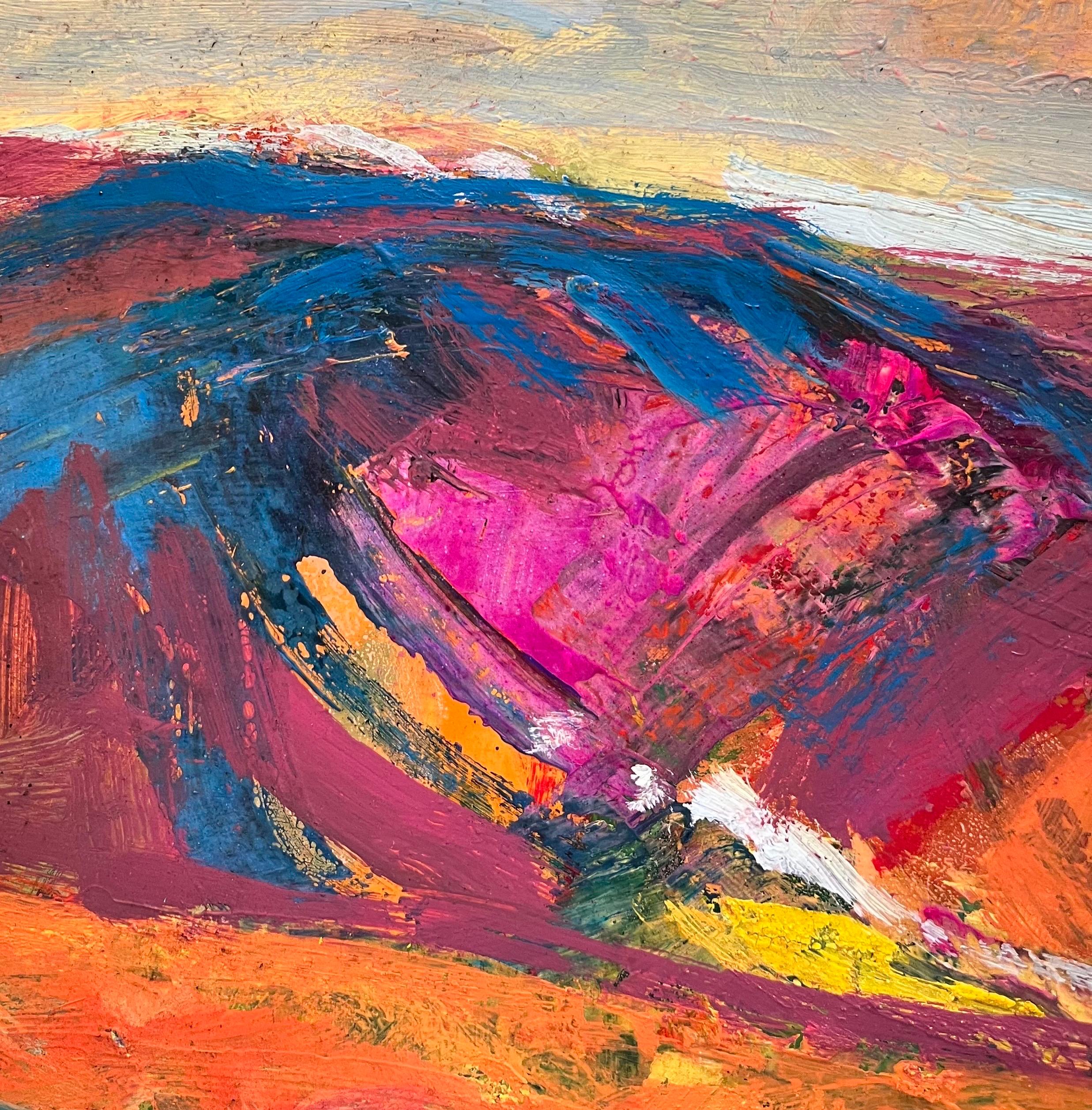 Paysage 118 de Jean Krille - Huile sur bois 73x60 cm en vente 2