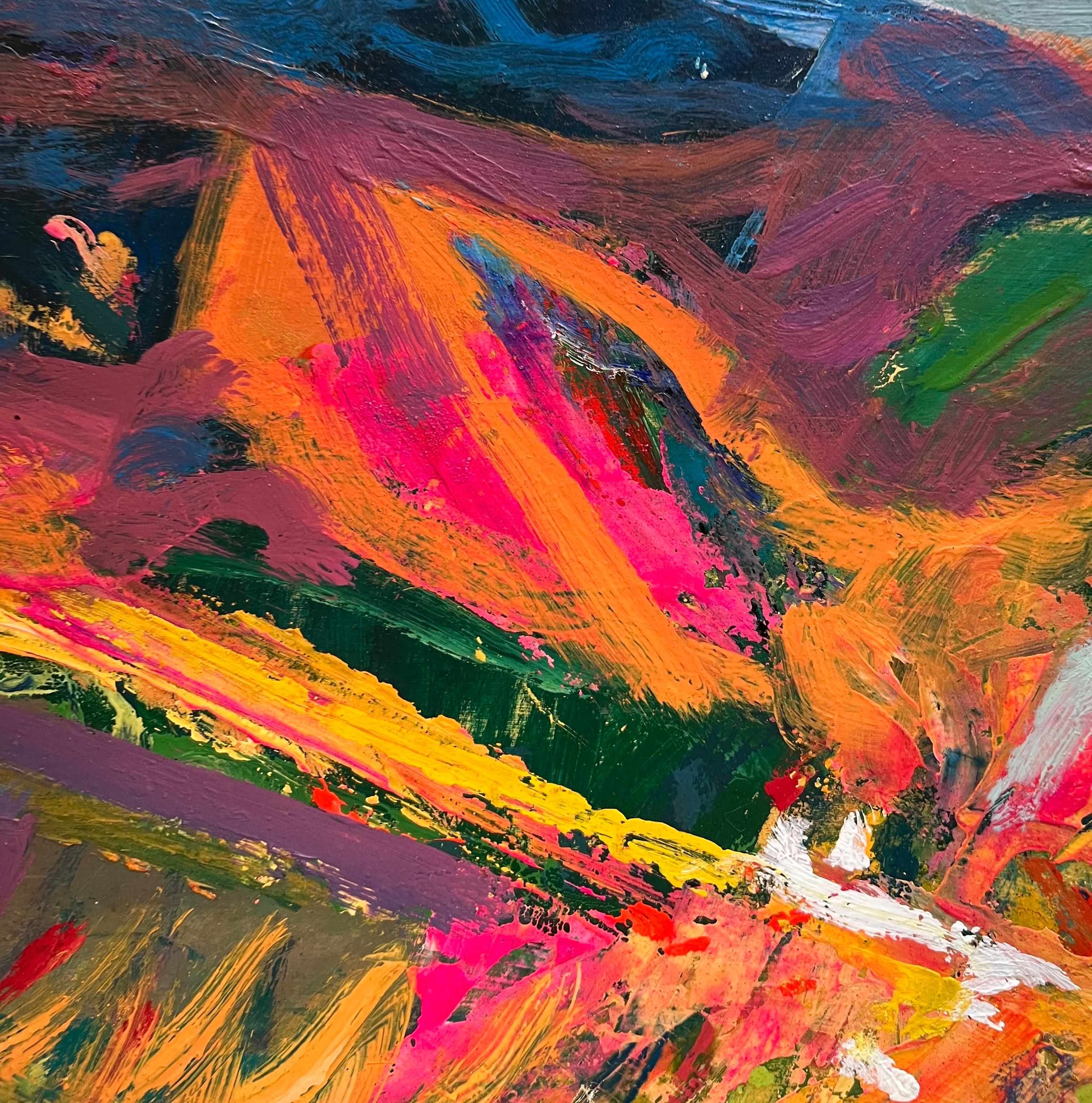 Paysage 118 de Jean Krille - Huile sur bois 73x60 cm en vente 5