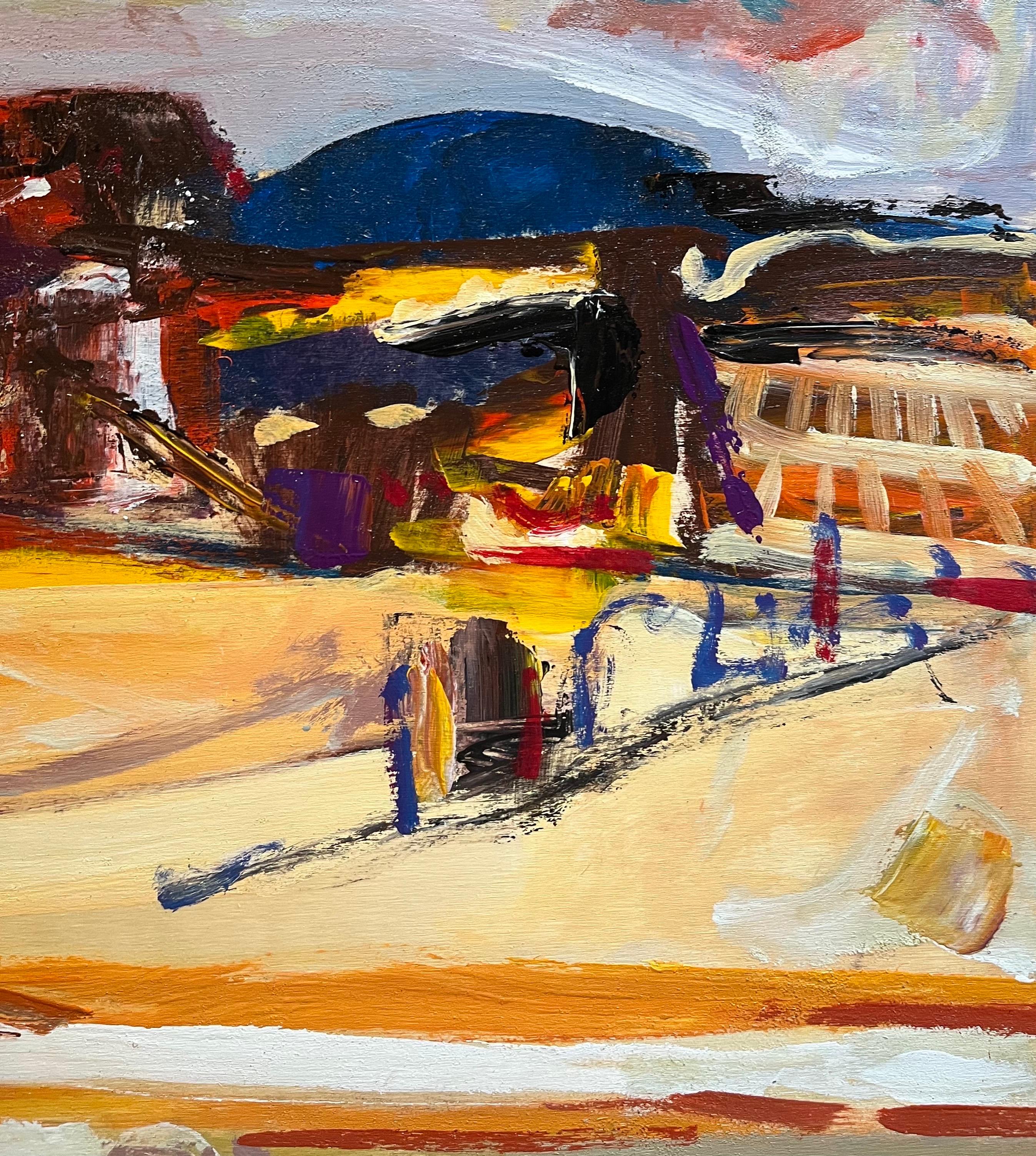 Paysage 119 de Jean Krille - Huile sur bois 73x60 cm en vente 6