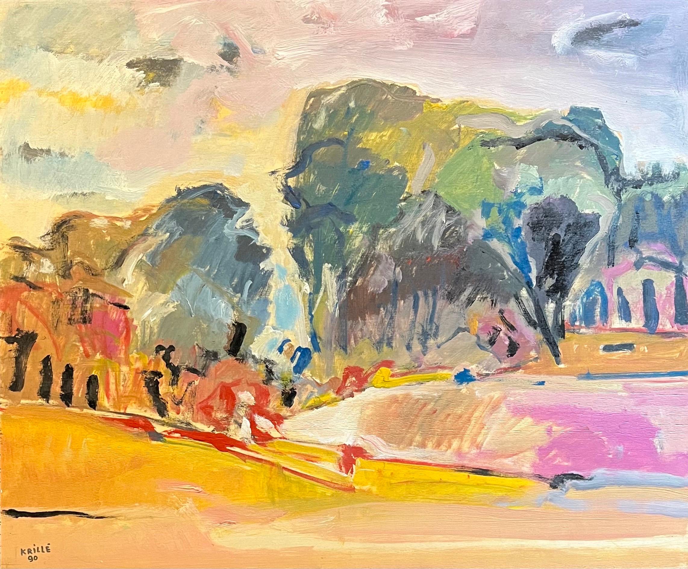 Paisaje 121 de Jean Krille - Óleo sobre madera 73x60 cm
