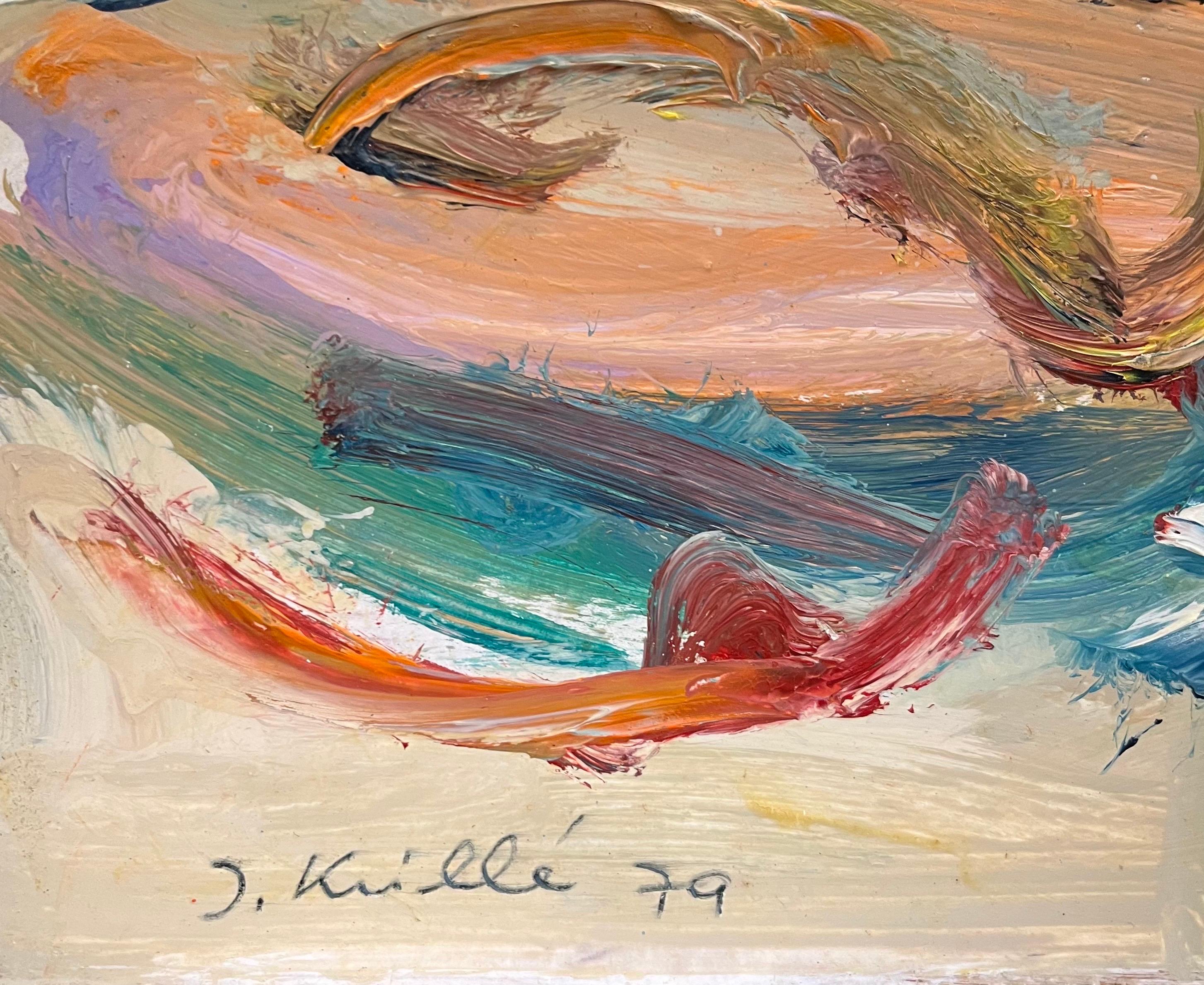 Landscape 123 by Jean Krille - Oil on masonite 70x50 cm For Sale 1