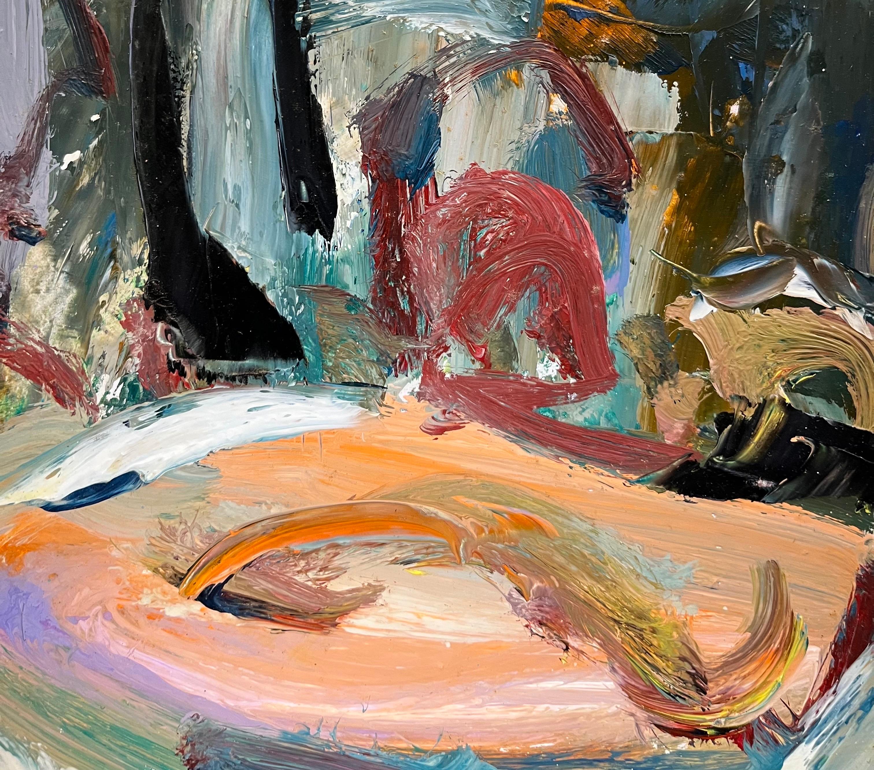 Landscape 123 by Jean Krille - Oil on masonite 70x50 cm For Sale 2