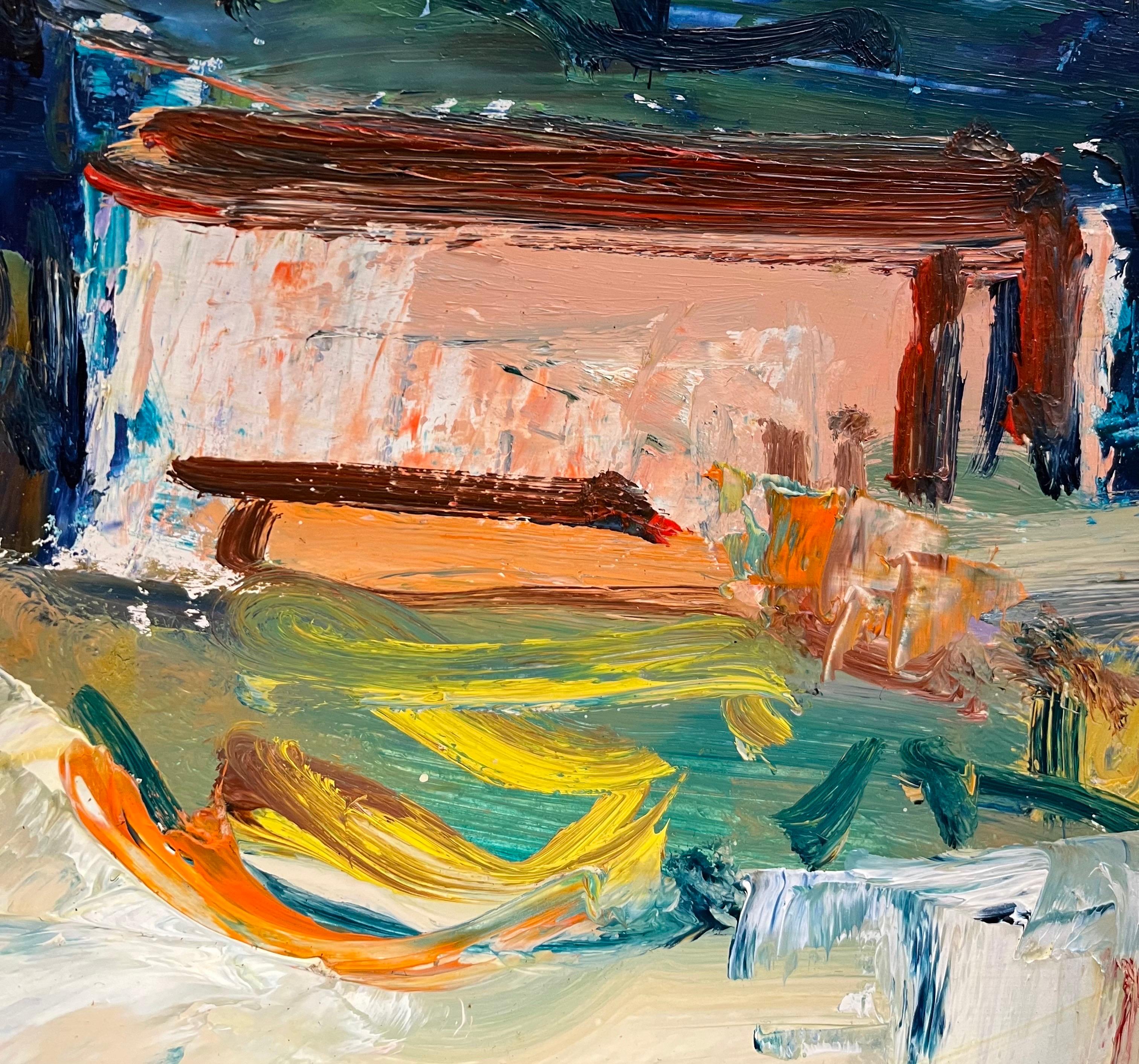 Landscape 123 by Jean Krille - Oil on masonite 70x50 cm For Sale 3