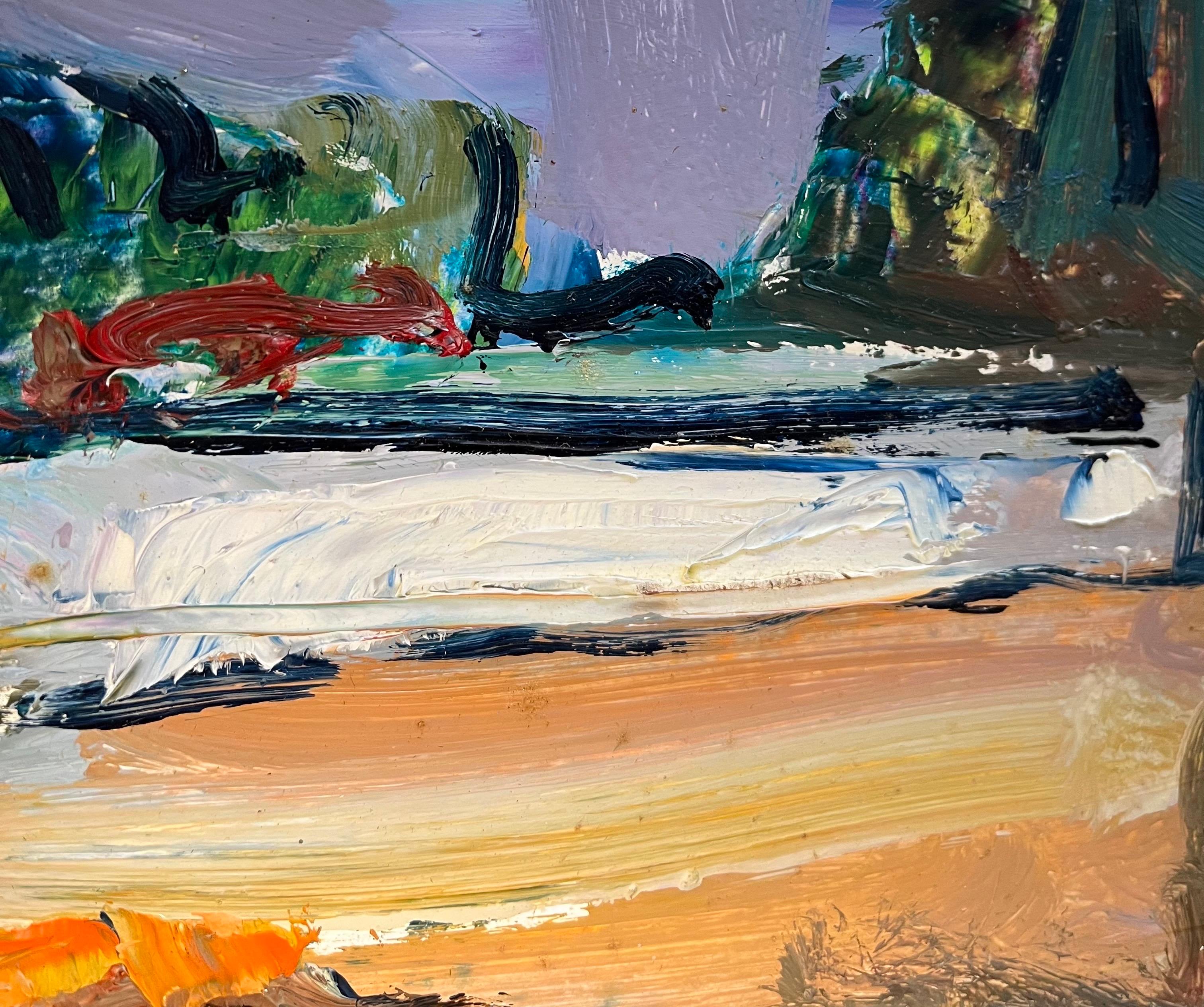 Landscape 123 by Jean Krille - Oil on masonite 70x50 cm For Sale 5