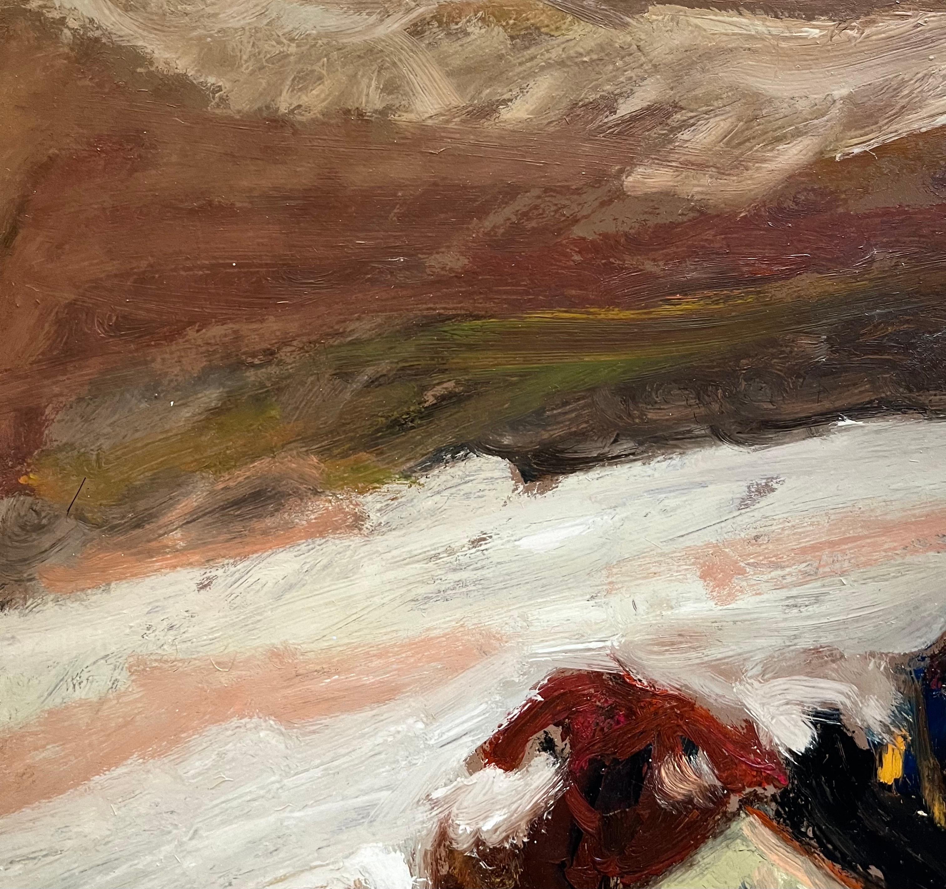 Landscape 124 by Jean Krille - Oil on masonite 70x50 cm For Sale 3