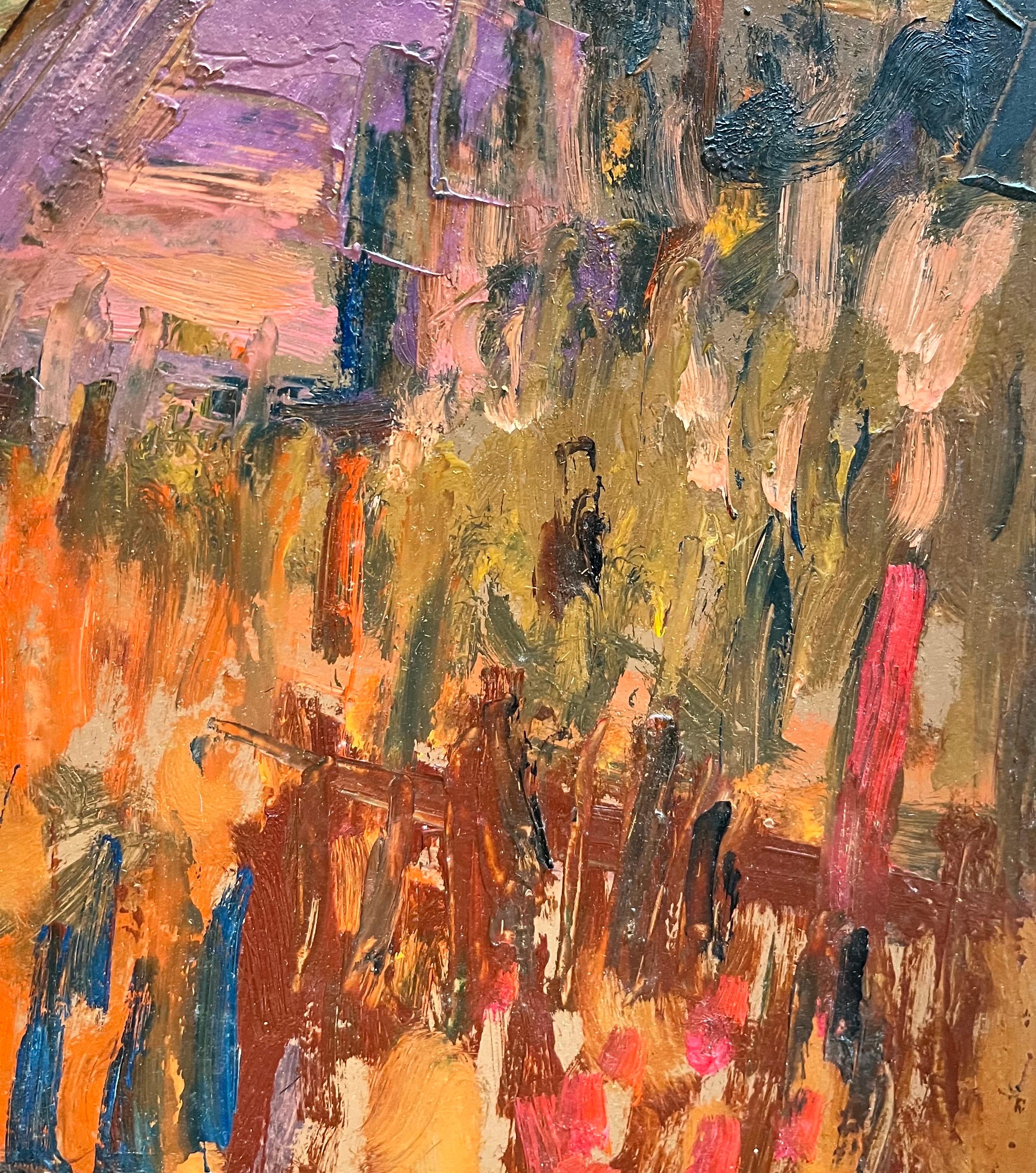 Landscape 124 by Jean Krille - Oil on masonite 70x50 cm For Sale 5