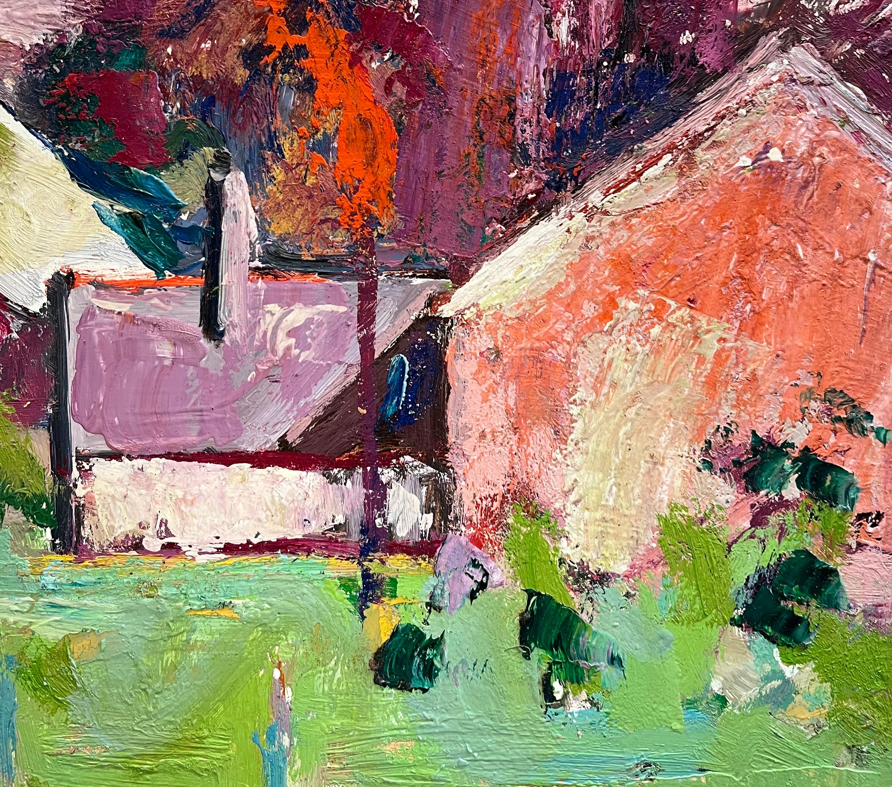 Landscape 125 by Jean Krille - Oil on masonite 70x50 cm For Sale 3