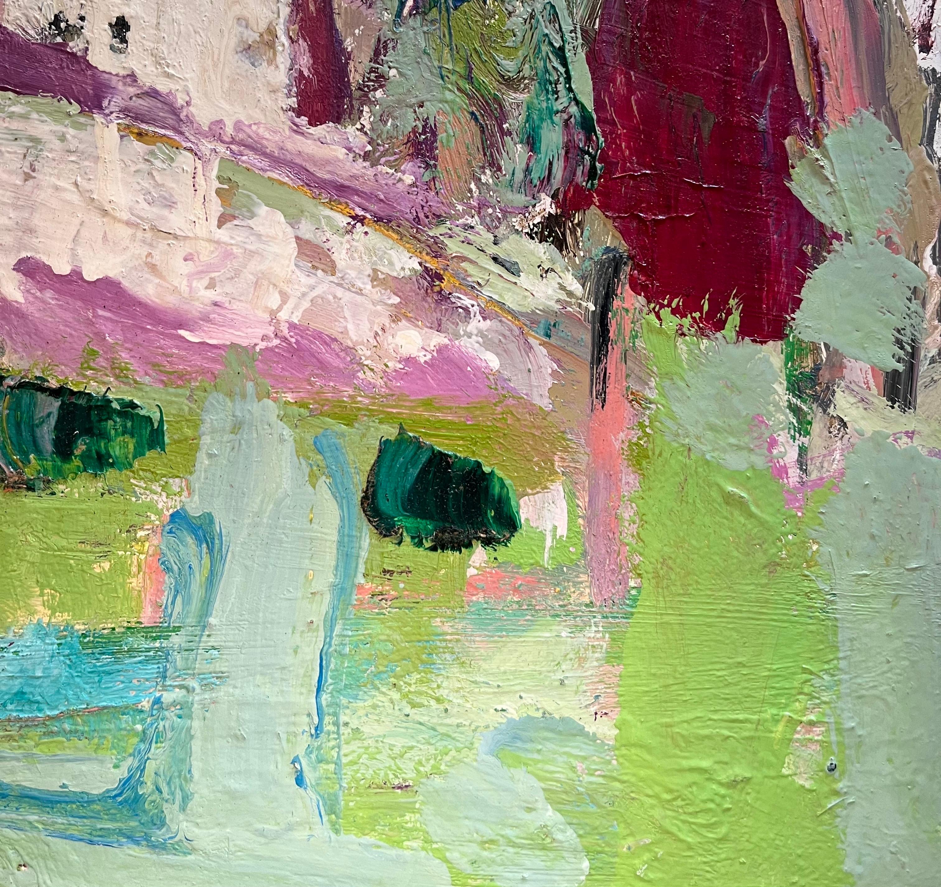 Landscape 125 by Jean Krille - Oil on masonite 70x50 cm For Sale 4