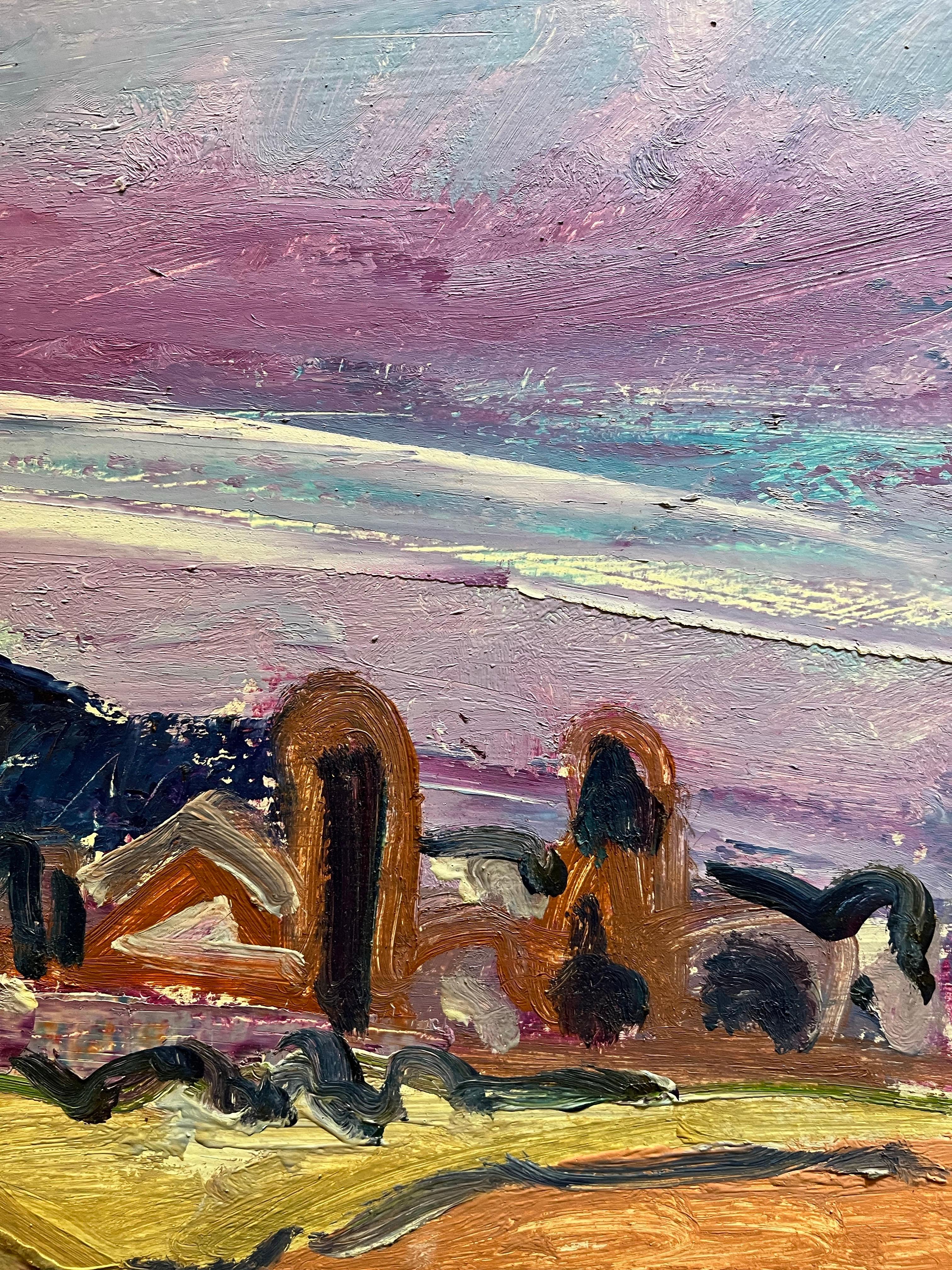 Paysage 127 de Jean Krille - Huile sur masonite 65 x92 cm en vente 2