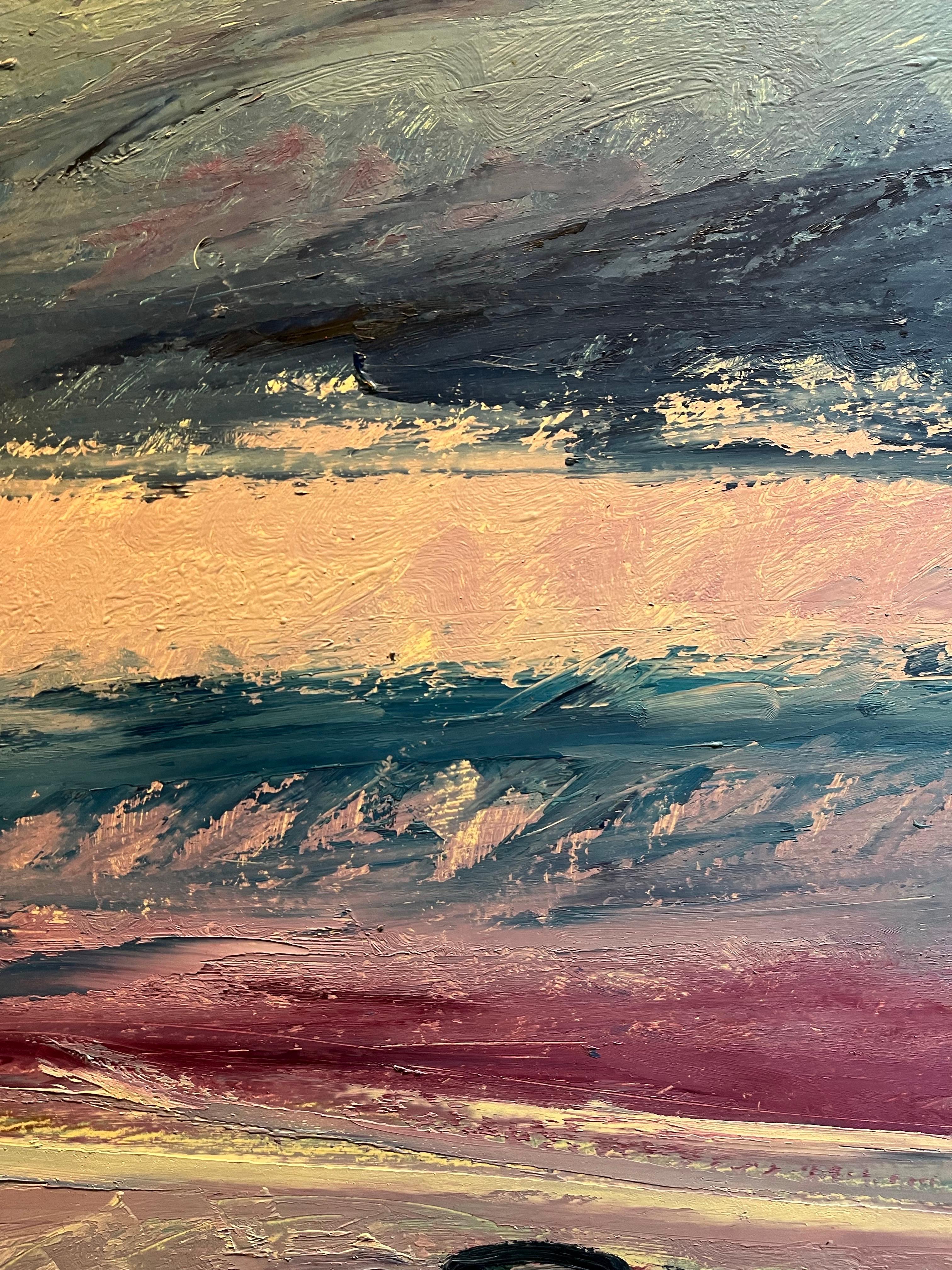 Paysage 127 de Jean Krille - Huile sur masonite 65 x92 cm en vente 6
