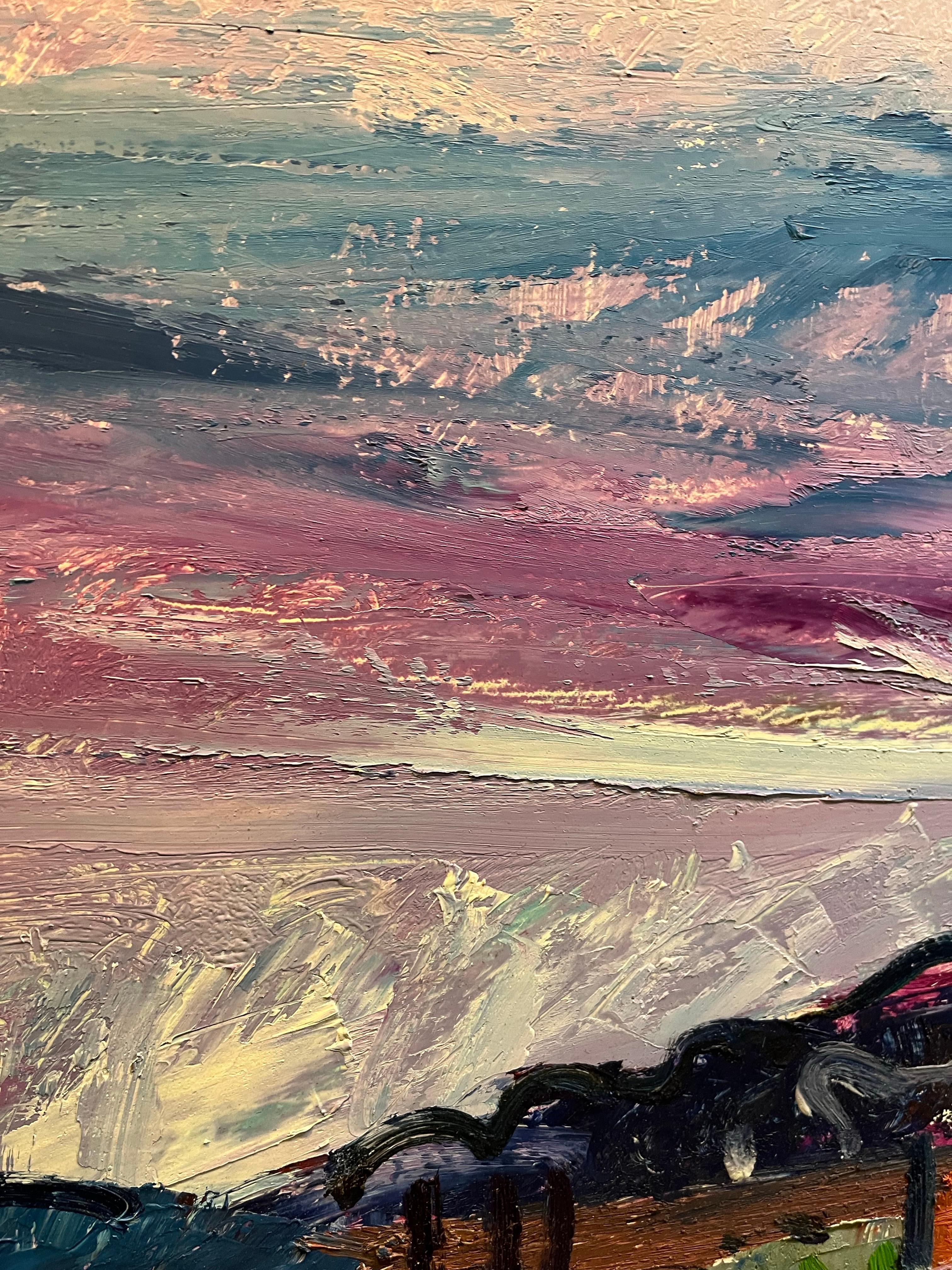 Paysage 127 de Jean Krille - Huile sur masonite 65 x92 cm en vente 8