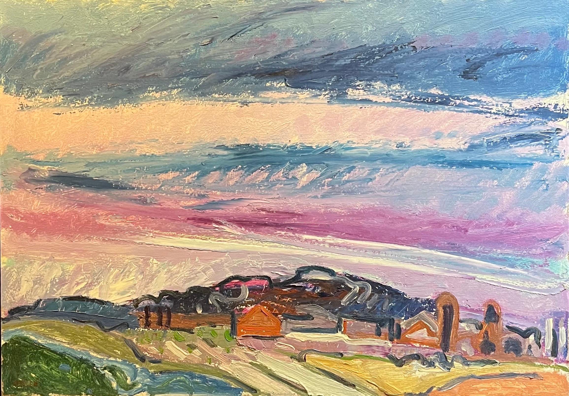 Landscape 127 by Jean Krille - Oil on masonite 65x92 cm