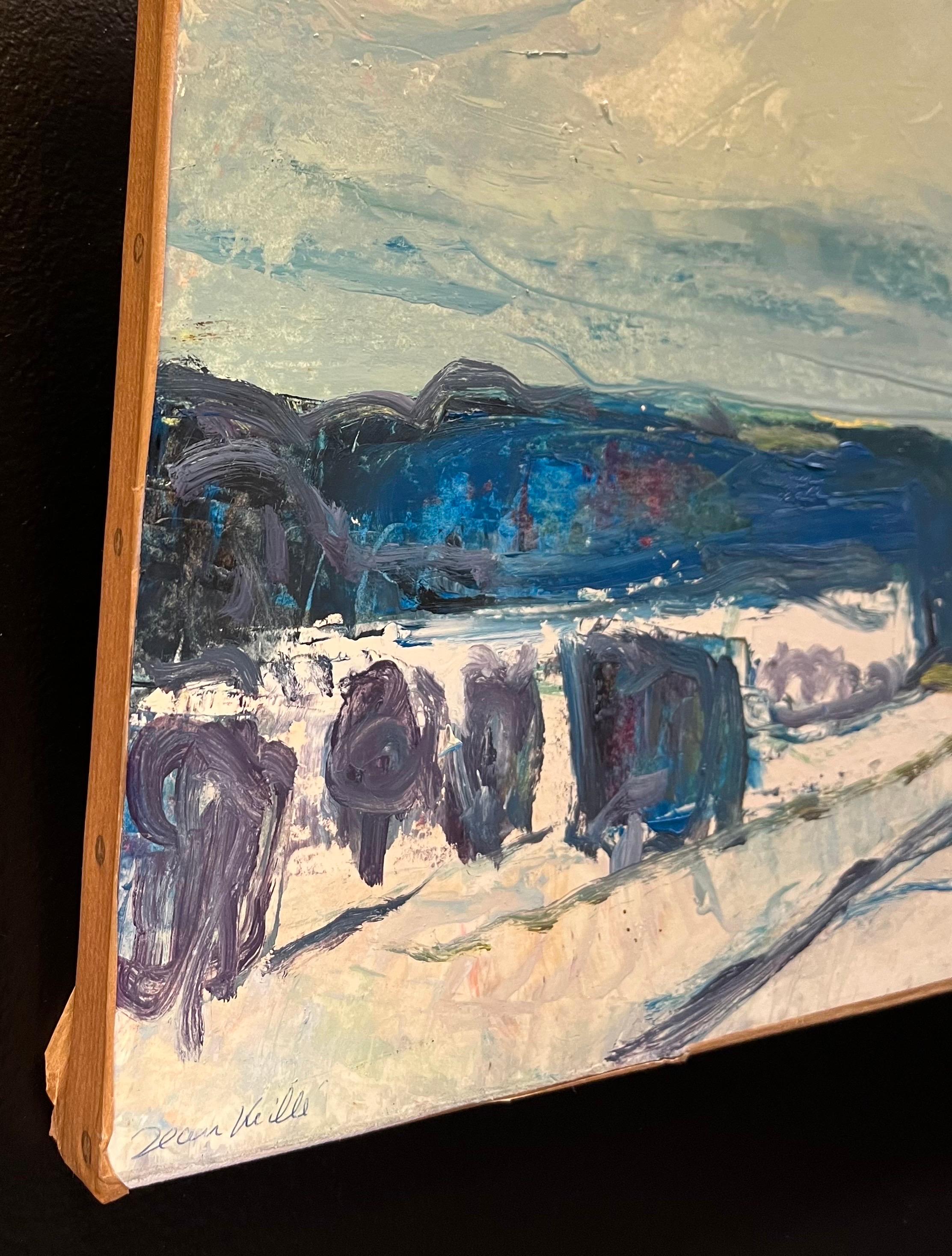 Landscape 130 by Jean Krille - Oil on canvas 50x35 cm For Sale 9